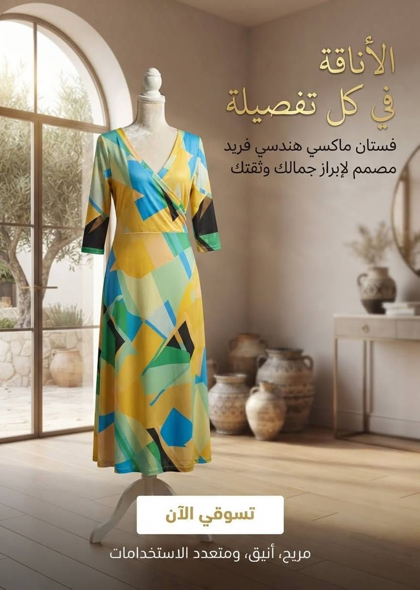 لمسه حرير • فستان أمومة • فستان ماكسي