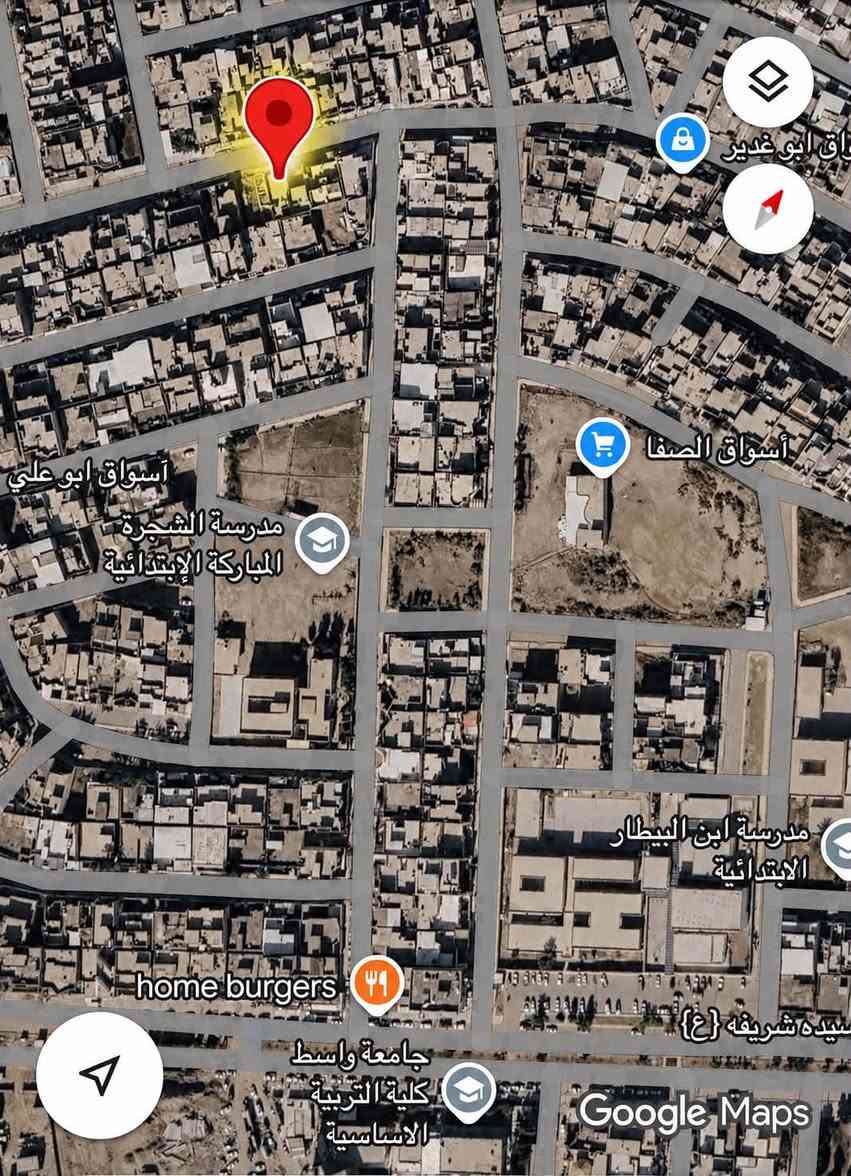قطعتين للبيع طابو صرف باسمي 

مساحة كل قطعة ٣٠٠ متر

نص مكتوب في الصور:
- للبيع العزيزية / حي الشباب قطعتان سكنيتان على شارع رئيسي بعرض 20 متر القطعة الأولى مساحة القطعة : 300 م² القطعة الثانية تحتوي على بيت مساحة البيت 160 م² مساحة القطعة : 300 م² البيع فرادى أو معاً موقع مميز في حي الشباب - العزيزية طابو صرف القطعتان متجاورتان وفي صف واحد وتحت مالك واحد ***********
- اق ابو غدير أسواق أبو علي مدرسة الشجرة المباركة الابتدائية أسواق الصفا مدرسة ابن البيطار الابتدائية home burgers سيده شريفه (ع) جامعة واسط كلية التربية الاساسية Google Maps