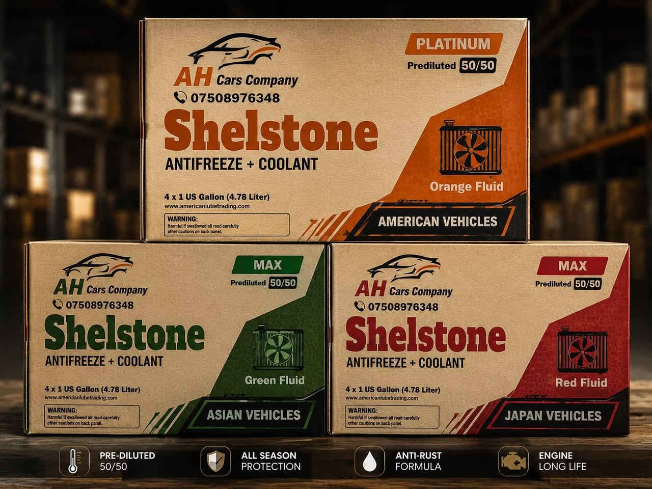 السلام عليكم ‎‏🇺🇸 SHELSTONE ماء راديتر زيتي امريكي شيلستون🇺🇸
ماركة شيلستون احدث ماركة ماء راديتر زيتي بمواصفات هايبريد الكهربائي في العراق
‏‎📦 كارتون بي ٤  دبات٥ لتري📦 
‏‎سعر كارتون ٤٠ الف توصيل مجاني 

‏‎لون:
‏‎اخضر🟢
احمر🔴
برتقالي🟠
‏‎متوفر
✅افحس يم مندوب اذا مو فول زيتي و اصلي امريكي لغي الطلب❎

‏‎‏‎ 🌡️مواصفات❄️
شيلستون احدث ماء زيتي امريكي
بي مواصفات هايبريد Hev يرهم لسيارات كهربائي
‏‎٤ فصول
‏‎تركيز٥٠-٥٠ زيتي
‏‎‏‎ماء زيتي جدا عاليا
‏‎‏‎بي مادده: كليكول اثيلاين
‏‎‏‎ضد زنجار
‏‎‏‎ضد انجماد حتا درجة -٤٠
‏‎‏‎ضد تكلسات
‏‎‏‎ضد يحمى السياره حتا درجة الغليان ١٣٥ سلزي

🔻ملاحظة - افحص الطلب قبل الاستلام
اذا بي اي اشكال لاتستلمة ....................
للحجز الاتصال على الرقم
واتساب ***********
