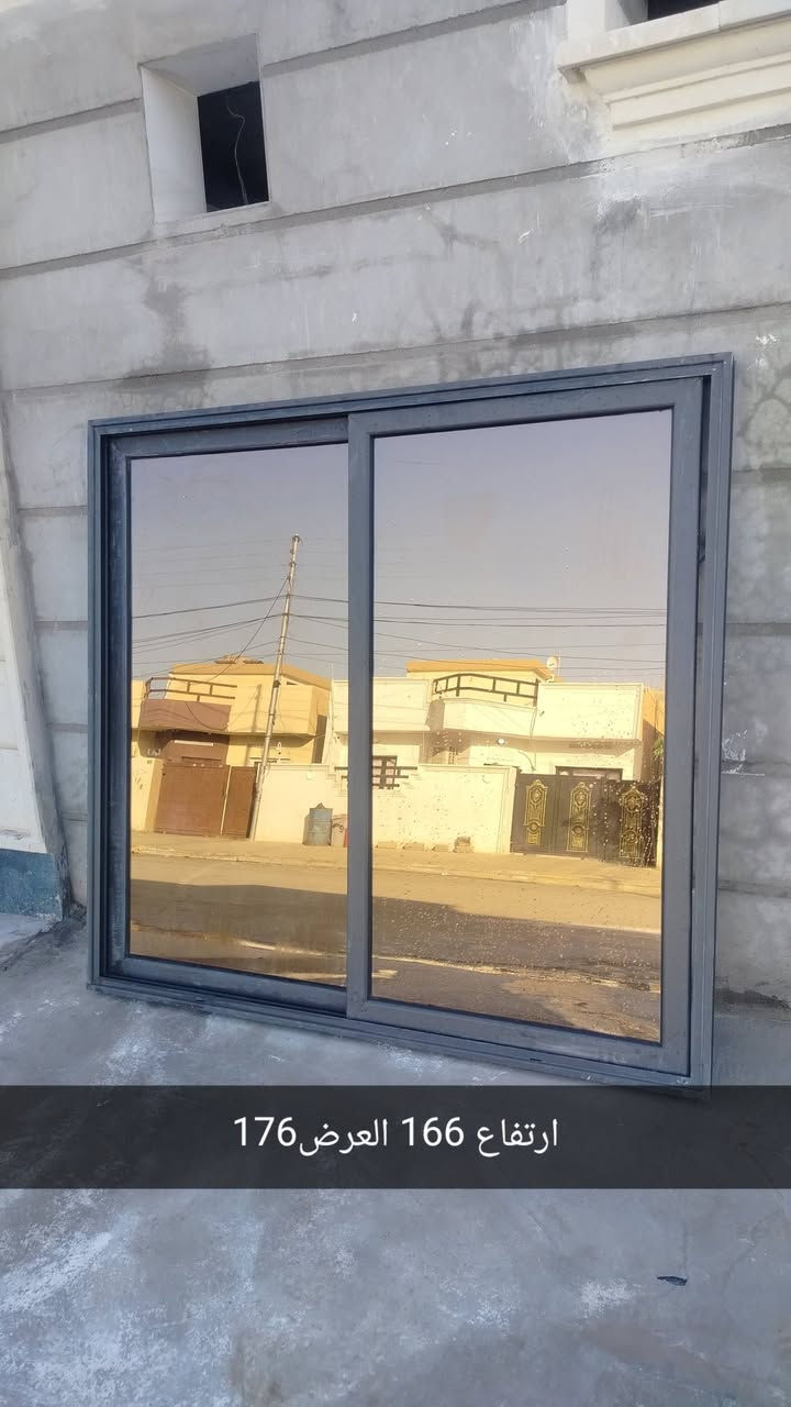 شبابيك المنيوم • زجاج دبل • باب المنيوم