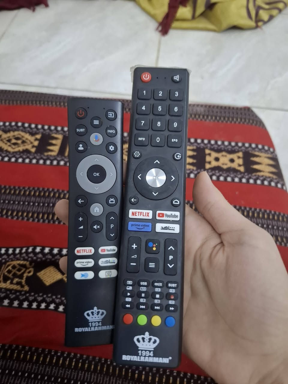 شاشه رويال الرحماني موديل RQ91
حم الشاشه 55 بوصه 
مع ضمان 1 سنه من الشركه 
معدل الهرتز 144
دقه الشاشه 4K 
بيهة 3 منافذ HDMI
مستخدمه قليل 
السعر 525 وبي مجال 
عنوان بغداد البلديات سوق الميت 
الرقم للتواصل ***********
