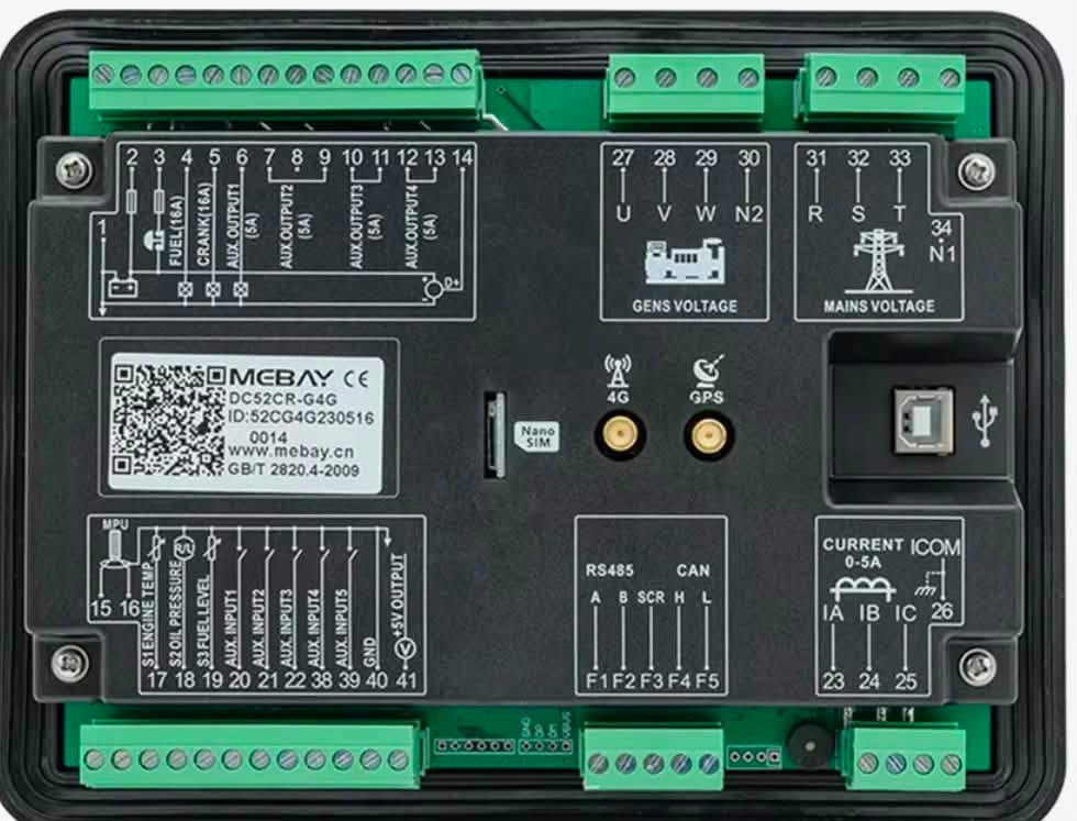تحية طيبه للجميع 
توفر لدينا شاشه نوع mubay dc52c ذلت الحكم عن بعد بواسطه الانترنيت 
والعديد

جهاز Mebay DC52C هو شاشة تحكم ذكية متطورة (Genset Controller) مخصصة لتشغيل وإيقاف ومراقبة مولدات الكهرباء (الديزل، البنزين، والغاز) بشكل أوتوماتيكي. يتميز هذا الموديل بدعمه الكامل لوظيفة AMF (Mains/Generator automatic switching control)، مما يعني أنه يراقب خط الكهرباء الوطني (الشبكة العامة) ويقوم بتحويل الحمل تلقائياً بين الوطنية والمولد عند انقطاع التيار أو عودته.فيما يلي أبرز المواصفات الفنية والميزات الخاصة بجهاز Mebay DC52C:⚙️ المواصفات والشاشةشاشة العرض: شاشة LCD بمقاس 3.5 بوصة وبدقة عالية (240 × 128) محمية بطبقة من الأكريليك لمنع الخدوش.واجهة المستخدم: تدعم عرض المعاملات عبر مؤشرات تناظرية (Analog Pointers) وأرقام رقمية مع لوحة أزرار من السيليكون المقاوم لظروف العمل.المعالج: مزود بميكروكمبيوتر أحادي الشريحة 32-بت عالي الأداء لضمان سرعة الاستجابة والدقة.اللغات: تدعم واجهة التشغيل 6 لغات مختلفة.📊 مراقبة المعاملات (Parameters)يقوم الجهاز بقراءة وعرض البيانات الحيوية للمحرك والمولد بدقة عالية، وتشمل:بيانات المحرك: سرعة الدوران (RPM)، ضغط زيت المحرك، حرارة المحرك، مستوى الوقود، وجهد البطارية.بيانات المولد والوطنية: التردد (Hz)، الجهد الكهربائي للفيسات (Phase Voltage)، والتيار المستهلك.🛡️ أنظمة الحماية الأوتوماتيكيةيوفر التحكم حماية متكاملة للمولد ويقوم بإطفائه فوراً في حال رصد أي خلل لتجنب التلف:الحماية من السرعة الزائدة أو المنخفضة (Over/Under speed).الحماية من انخفاض ضغط الزيت أو ارتفاع حرارة المحرك.الحماية من انخفاض مستوى الوقود.الحماية من الارتفاع أو الانخفاض الحاد في الجهد والتردد.🔌 الاتصال والتحكم الذكيمنفذ USB: يتيح لك ضبط وتعديل كافة الإعدادات والبرمجة عبر الكمبيوتر حتى دون الحاجة لتوصيل طاقة خارجية بالجهاز.إصدارات متطورة (4G/RS485): تتوفر فئات من هذا الموديل (مثل DC52C-4G أو DC52CR) تدعم التتبع عبر الـ GPS، والتحكم عن بُعد بالكامل عبر تطبيق الهاتف الذكي أو المتصفح من خلال السحابة (Cloud Control)، بالإضافة إلى منفذ RS485 للتواصل الصناعي.

تابعوا
 صفحتنا على التكتك لطفآ

https://vt.tiktok.com/ZS45tNFkp/ 
او الاتصال بنا ***********

