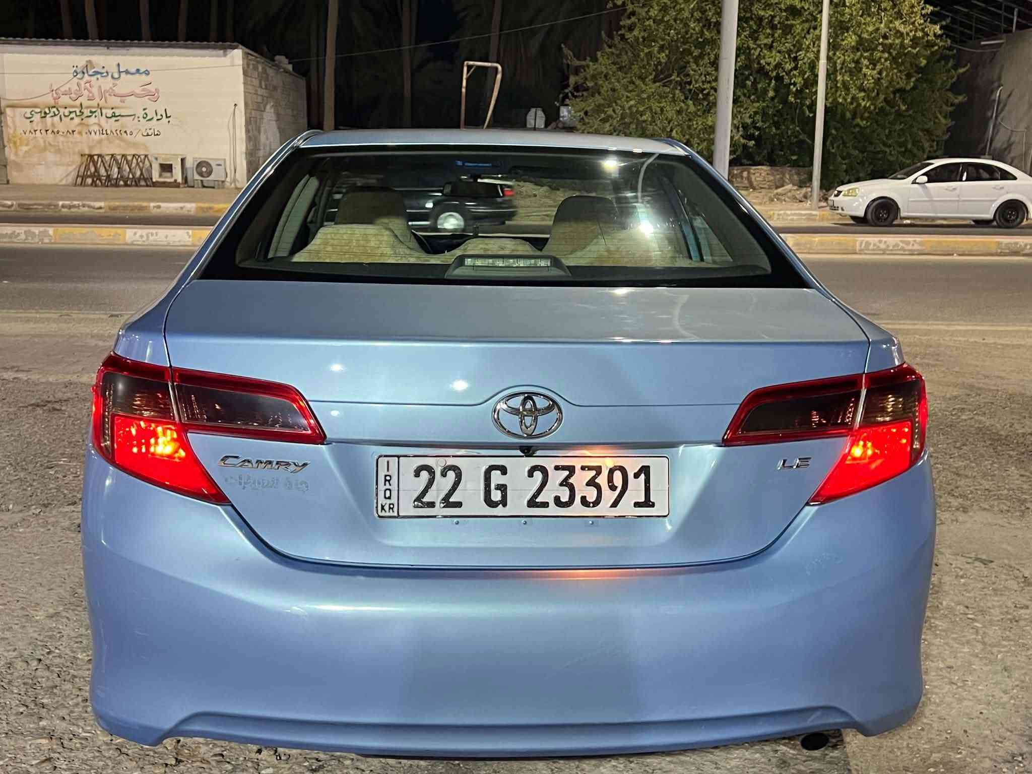 السلام عليكم للبيع كامري موديل ٢٠١٢  رقم اربيل وارد امريكي بيها حزام للجماليه ضرر بامريكا الجاملغ لايسر العنوان الانبار  حديثة للاتصال ع رقم ***********
