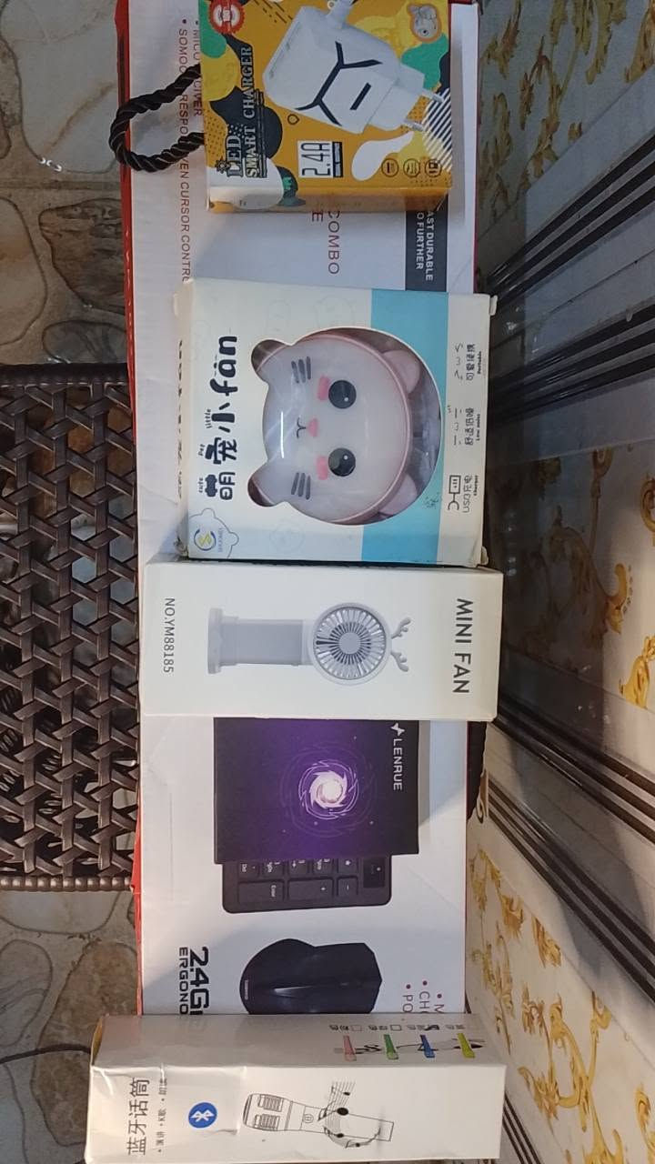 بكج إلكتروني 7 قطع 📦.. بسعر 18 الف فقط😍

كيبورد+ماوس+مروحة عمودية+مروحة دائرية+شاحنة 2×1 منفذين شحن مع كيبل+سماعة واير+ميكروفون بلوتوث يعمل على 3 باتري (بطاريات ريموت)👍
توصيل داخل بغداد الرصافة مجاني🛵
اطلب هسة على الواتساب: ***********📞

#ألكتروني #امازون
