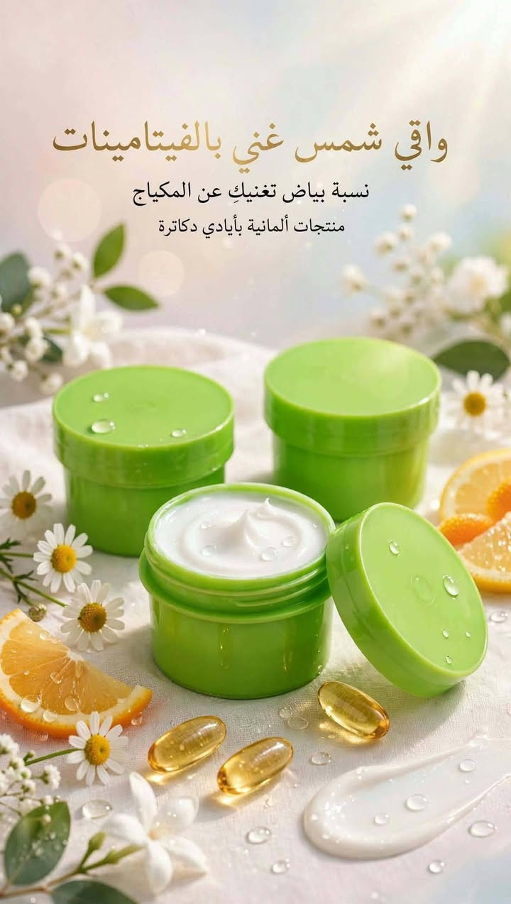 لا توجد تفاصيل

نص مكتوب في الصور:
- تنت كوري طبيعي يدوم من 3 إلى 4 أيام للوجنات والشفاة ثابت وطبيعي 100% بدون مواد مصنعة طبي وآمن متوفر بـ 4 ألوان منتج ألماني تحت إشراف طبي
- مقشر الجمال الألماني
- منتج ألماني
- تحت إشراف أطباء مختصين
- يزيل الجلد الميت
- يجعل البشرة ناعمة
- ك بشرة الأطفال
- نقطة منه تخلي
- جسمج ناعم يخبل
- دللي نفسك.. تستاهلين الأفضل!
- سيروم فيتامين C الوردي للداء الوردية والبشرة الحساسة ينطي نضارة ولمعة وشد يقضي على الهالات السوداء VITAMIN C ROSE SERUM 15ml FOR ROSACEA & SENSITIVE SKIN
- واقي شمس غني بالفيتامينات نسبة بياض تغنيك عن المكياج منتجات ألمانية بأيادي دكاترة
- مكونات خلطة غفران بيوتي الملكية وشنو تسوي؟
- فيتامين C المركز:
- يوقف تصبغ الميلانين .
- يشيل الكلف والنمش .
- يوحد اللون .
- نضارة فورية .
- كولاجين نقي:
- يملي التجاعيد .
- يشد البشرة .
- يرجع شباب البشرة .
- تأثير إبرة النضارة (هيالورونيك)
- ترطيب عميق .
- نفخ طبيعي .
- بشرة زجاجية .
- زيوت طبيعية مغذية:
- تغذية .
- تصلح حاجز البشرة .
- نعومة بدون حبوب .
- النتيجة خلال 10 أيام
- اليوم 1-3
- نضارة وترطيب
- اليوم 4-7
- تفتيح وتوحيد
- اليوم 8-10
- شد واختفاء الكلف والنمش
- غفران بيوتي . للعناية والتجميل . ***********