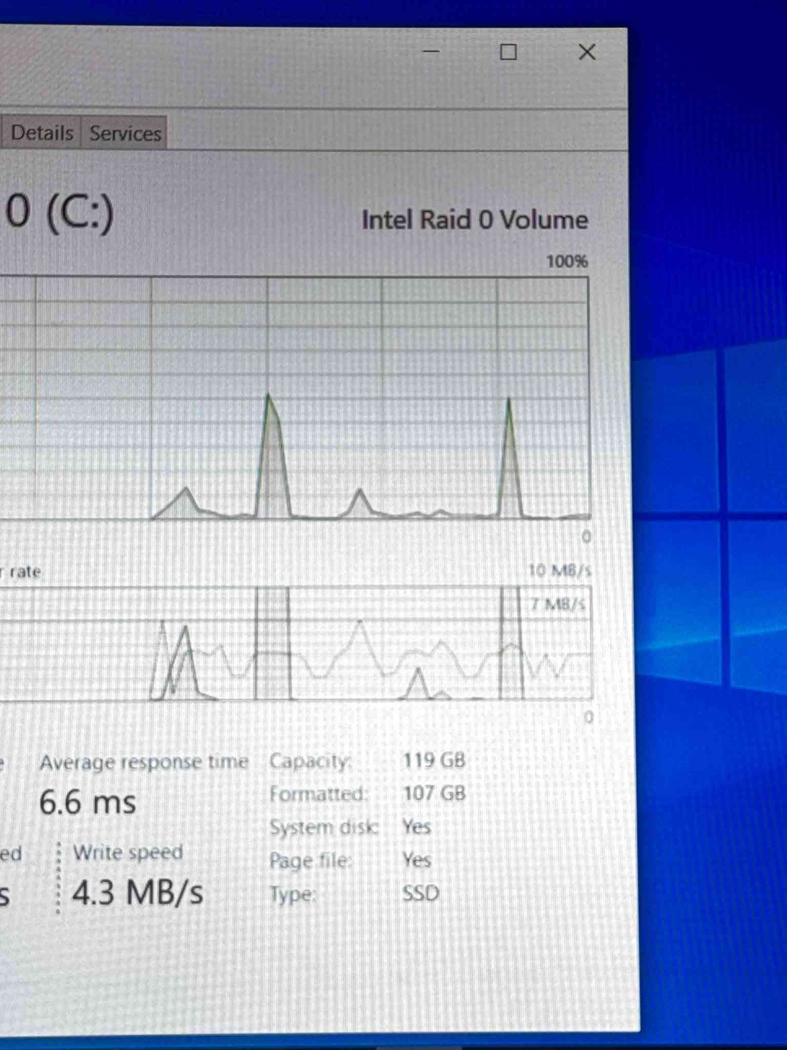 السلام عليكم
كور i5 جيل 3
نظافه 95%
هارد 128 ssd
يحتاجلهاا فقط بطارية 
وتشتغل ع كهرباء طبيعي 
السعر 150 وبيها مجال بسيط
ومتوفر توصيل لجميع محافظات العراق مجاني 

***********

نص مكتوب في الصور:
- Memory 4.0 GB DDR3
- About Your PC is monitored and protected. See details in Windows Security Device specifications Device name DESKTOP-SB2GTS6 Processor Intel(R) Core(TM) i5-3210M CPU @ 2.50GHz 2.50 GHz Installed RAM 4.00 GB (3.90 GB usable) Device ID 1CDA1F16-C019-4CAA-A193-2D785CC23BA7 Product ID 00330-80000-00000-AA638 System type 64-bit operating system, x64-based processor Pen and touch No pen or touch input is available for this display Copy Rename this PC Windows specifications Edition Windows 10 Pro Version 22H2
- App history Startup Users Details Services 2.89 GHz mory 3.9 GB (64%) sk 0 (C:) D 0% Wi-Fi Wi-Fi S: 256 R: 400 Kbps Memory 4.0 GB DDR3 Memory usage 3.9 GB 60 seconds 0 Memory composition In use (Compressed) Available Speed: 20307 M... 2.4 GB (59.0 MB) 1.4 GB Slots used: 2 of 2 Form factor SODIMM Committed Cached Hardware reserved: 106 MB 2.4/5.3 GB 1.3 GB Paged pool Non-paged pool 119 MB 455 MB ver details Open Resource Monitor
- Details Services 0 (C:) Intel Raid 0 Volume 100% 0 10 MB/s 7 MB/s 0 Average response time 6.6 ms Write speed 4.3 MB/s Capacity: 119 GB Formatted: 107 GB System disk: Yes Page file: Yes Type: SSD