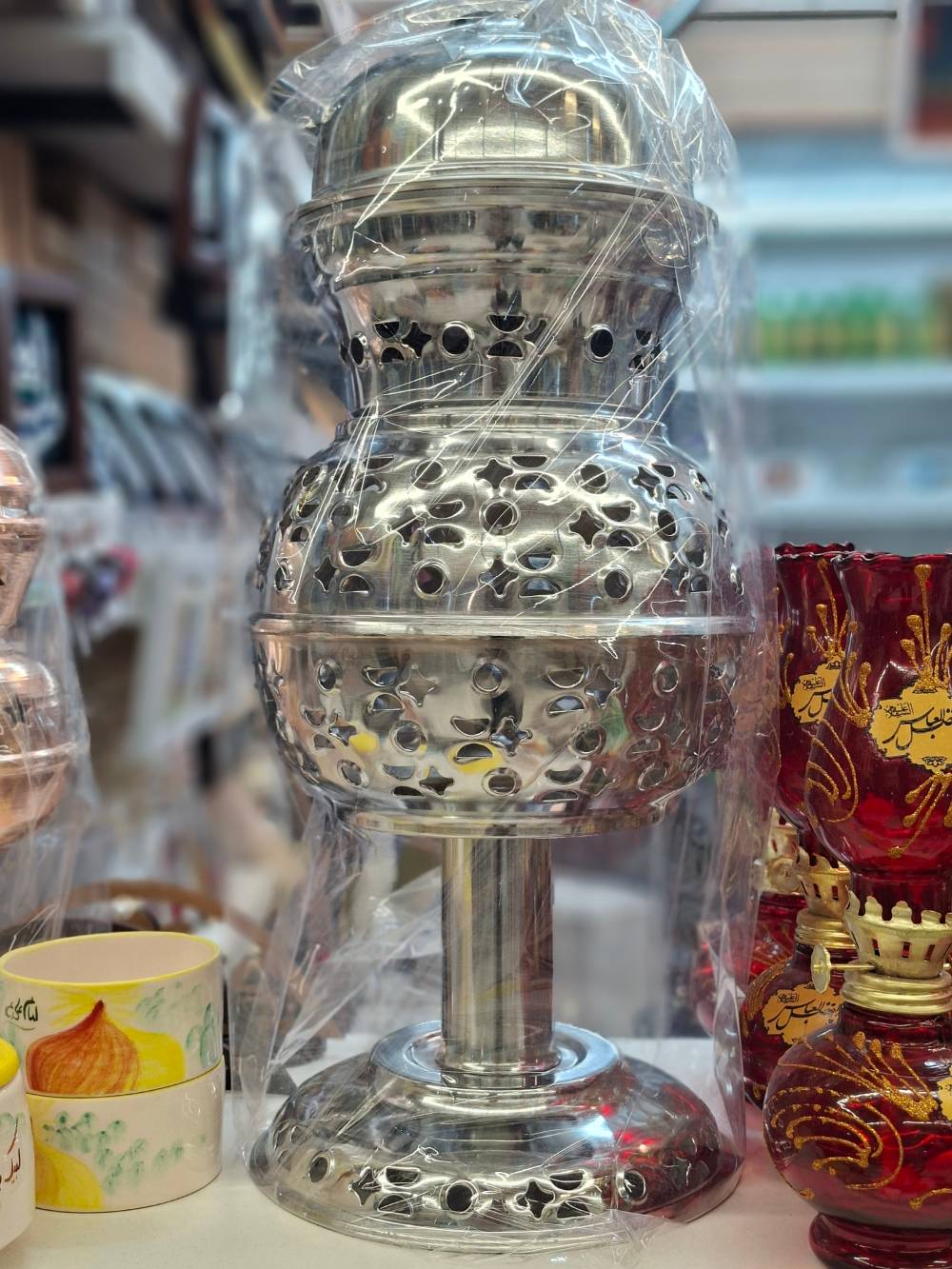 مبخرة رضوية • ٤١سم • حديد مطلي استيل