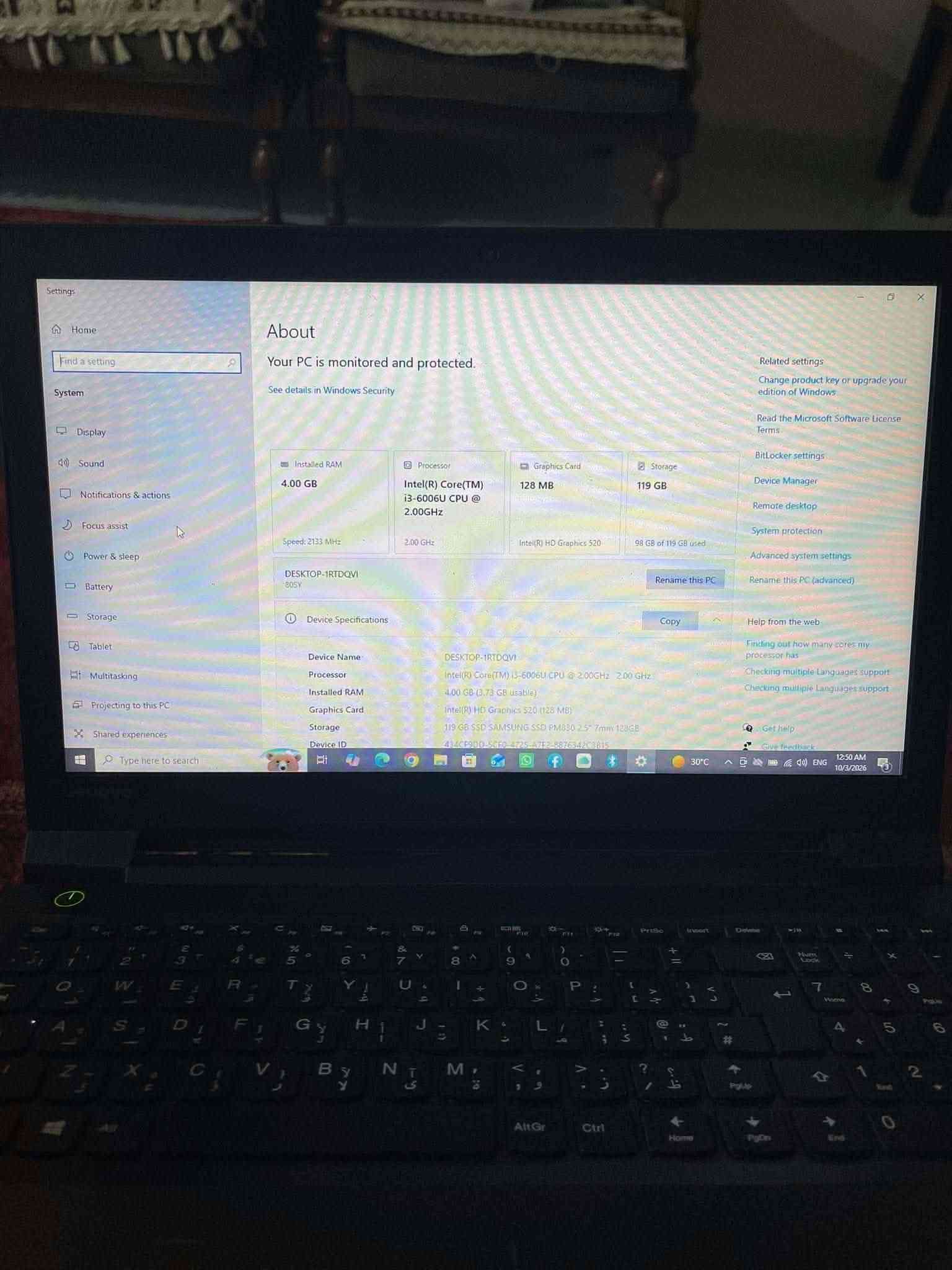 لينوفو V310 • i3 الجيل السادس • SSD ١٢٨GB