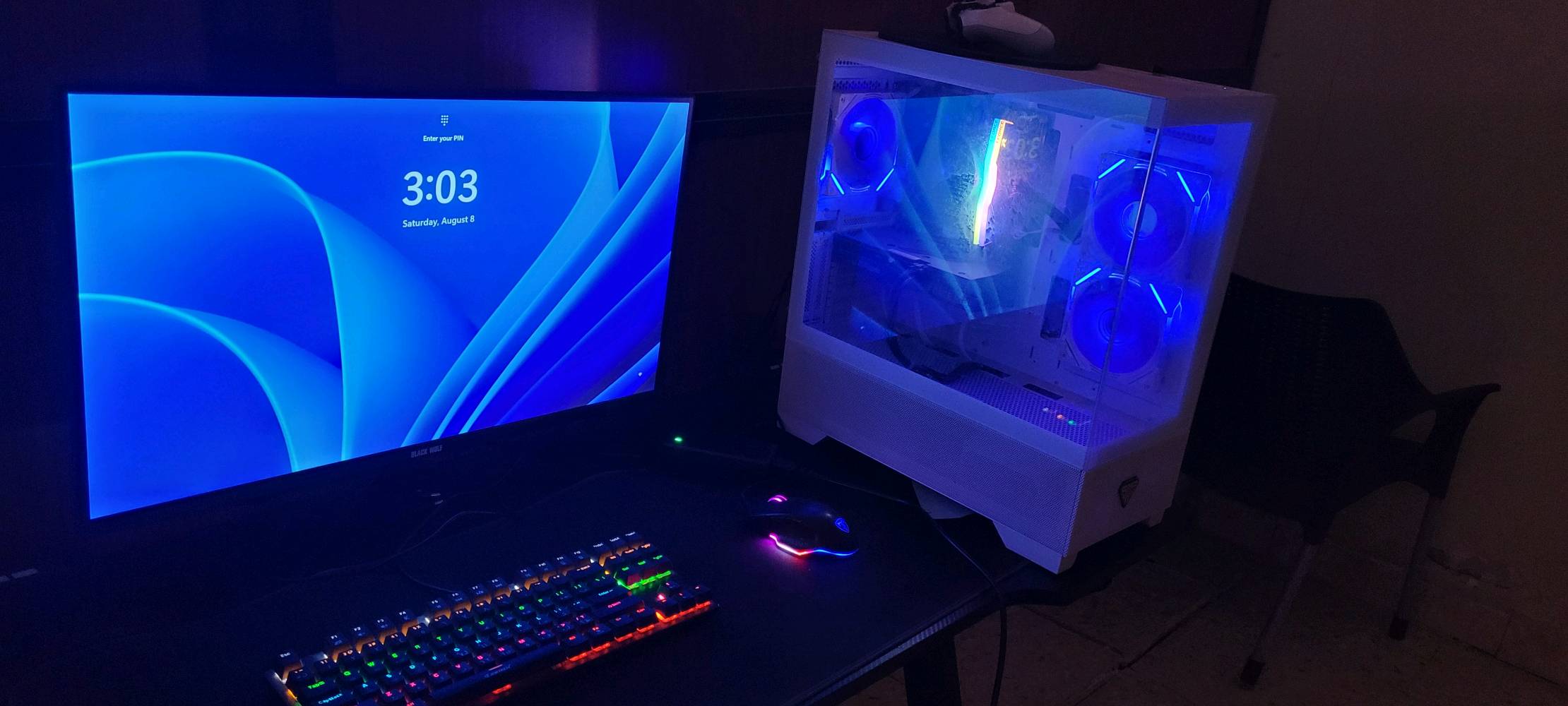 تجميعة كاملة للبيع
Ryzen 5 5500
B450M
RTX 3060 12GB 2Fan
RAM 16GB (2×8) 3600MHz RGB T-Force
M.2 NVMe 512GB
PSU 650W 80+ Bronze
Case 3Fan RGB
Black Wolf BW-27-FHD | شاشة ألعاب فلات 27 بوصة بتقنية IPS ومعدل تحديث 165Hz
تجميعة كامله للبيع