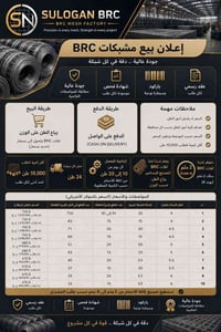 مشبكات BRC • ١٠٠٠٠ طن • ٢-٨ مم