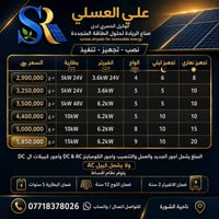 طاقة شمسية • ناحية الشورة • ضمان ٥ سنوات
