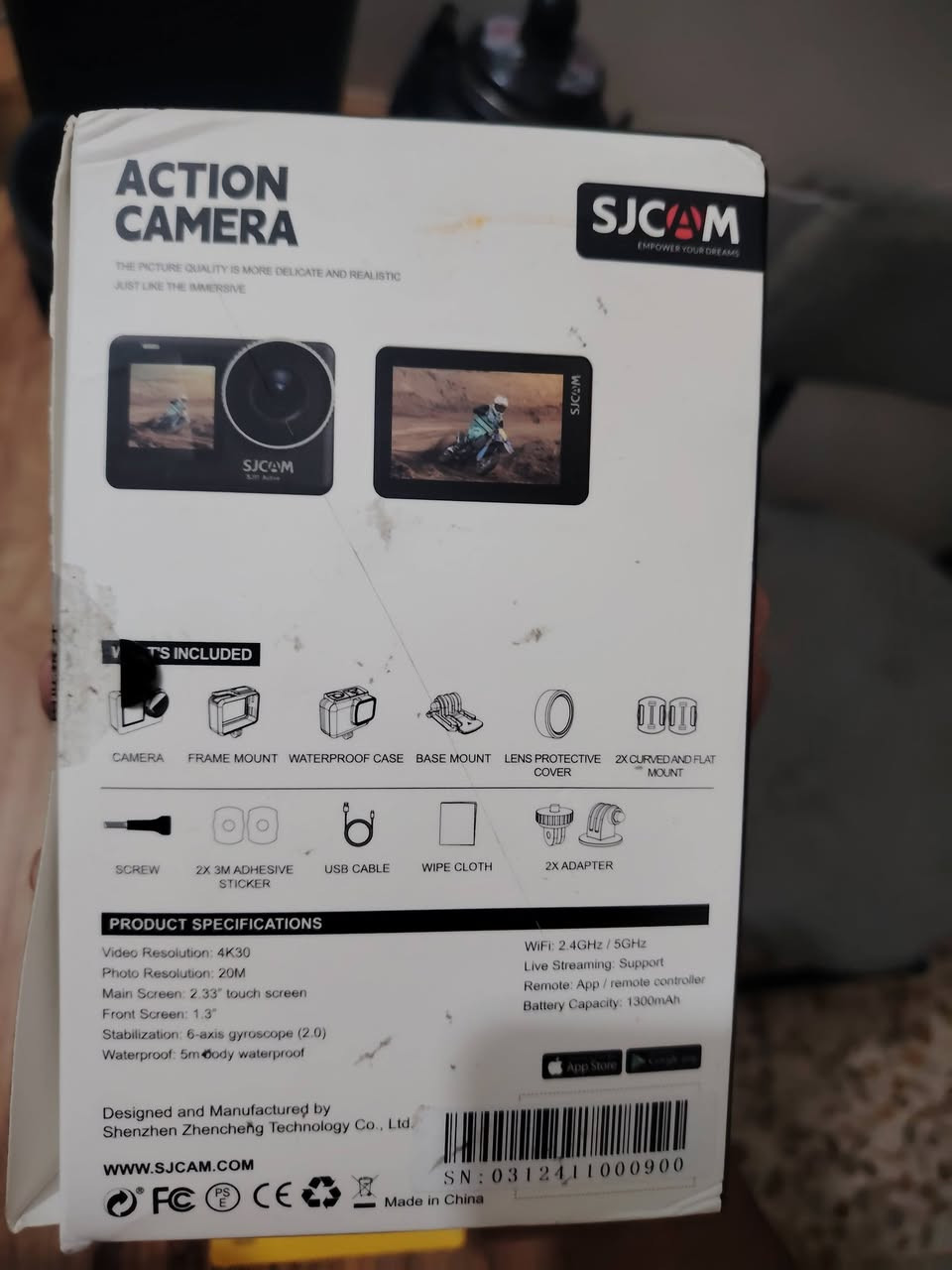 كامره مغامرات جديده غير مستخدهه
من ماركه سيجي كام 
نوع SJ11اكتف
تصوير 4كي 30FPS حقيقي 
شحن تايبسي 
نوع بطاريه خارجيه 
واي فاي تربط عل مبايل بث مباشر
لحجز والاستفسار 
تواصل خاص مازنجر 
او على رقم وتساب 
***********
