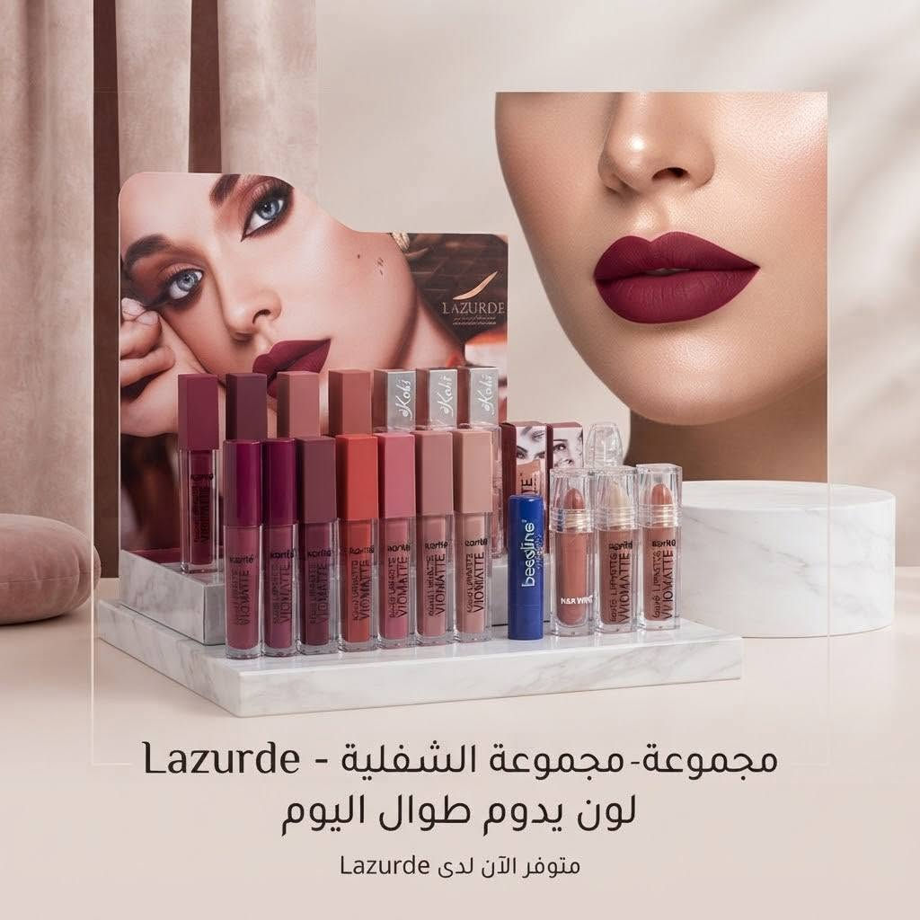 حبشكلات بنات 🤩🤩
مجموعة من الالوان الخرافيه 
متوفره حاليا 
تصفح وستمتع 
كلشي جديد راح يكون موجود 
بقناتنه غلى التليكرام🌷 
https://t.me/ansdAna
#انسب_الاسعار 😍😍
التوصيل متوفر لجميع انحاء ❤️العراق ❤️
واي طلب اكثر من 45 توصيل مجاني 
للتواصل السريع الاتصال على الرقم او المراسلة على الواتس اب 
***********

نص مكتوب في الصور:
- مجموعة 'Callista' الكاملة لإطلالة ساحرة إلهام ايود- 'Callista'
- Miss Betty - Velvet Lip Colors
- Long-Lasting Color
- اللون الذي يدوم طوال اليوم
- MISS RÔSE® Professional make-up
- KADIYA Beauty Eyes:
- مجموعة الألوان السبعة المثالية
- لون واحد، ألف إطلالة
- KOKI نككي
- Vivid Matte
- الدرجة 101
- إلهام القهوة لمظهر ساحر
- مجموعة Callista الكاملة
- Callista - ألوان النار: إطلالة ساحرة مجموعة Callista الكاملة
- Callista - Coffee Addiction ابحثي عن لونك المفضل Lazurde - لمسة من الجمال
- مجموعة - مجموعة الشفلية - Lazurde
- لون يدوم طوال اليوم
- متوفر الآن لدى Lazurde