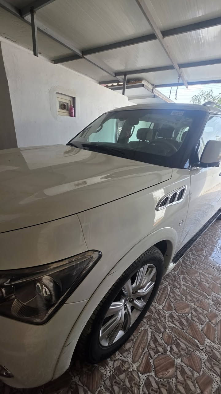 infinity QX80
مواصفات

8 سلندر 
ماشيه 159 الف كيلو 

بصمة - سلايت - داخل بيجي - فورويل - رادار امامي و خلفي - رادار جانبي - خمس كاميرا - 3 شاشة - تشغيل عن بعد - صندوق

شفت - ثلاجة - كشنات جلد - كشنات تتفيئة و تبريد - کشن و

ستيرن خزن - كشنات امامي و خلفي كهربا - تيريد مركزي - حصاص امامي و خلفي - سماعة BOSE - مراي شفت - داخل

فورميكا - فوليوم - تحديد سورعة - زينون - بعد
اربع تایر و ویل حجم 22 بيلادي جديد جديد

سيارة جديد ماشالله بدون نواقص

سيارة شرط بدون ای نواقص گیر و محرك  و حدادی و کهربائيات كامل 

 و شرط ورقة بانزين معها 
و سنوية و رقم جديد سنوي بأسمي تحويل غرامة بشرط

سعر  دفترين و 25 و بيه مجال 

للأستفسار ***********
