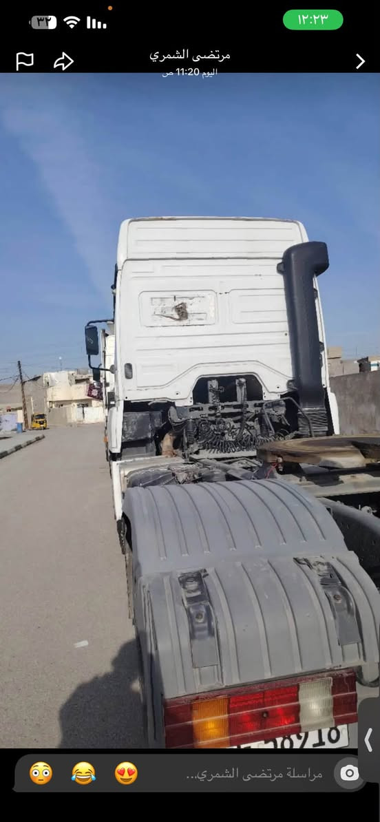 السلام عليكم للبيع راس تريله اكسور كفاله عامه٢٠٠٣
بسمي تحويل
كير عادي 4x4
رقم السليمانية تخم تاير سياره جديده اتفسار اكثر اتصل ودلل 
 ***********
