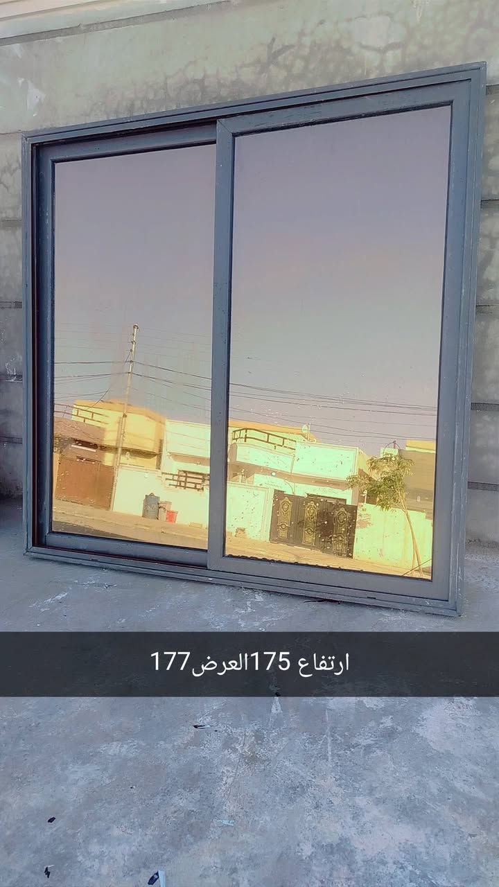 شبابيك المنيوم • زجاج دبل • باب المنيوم