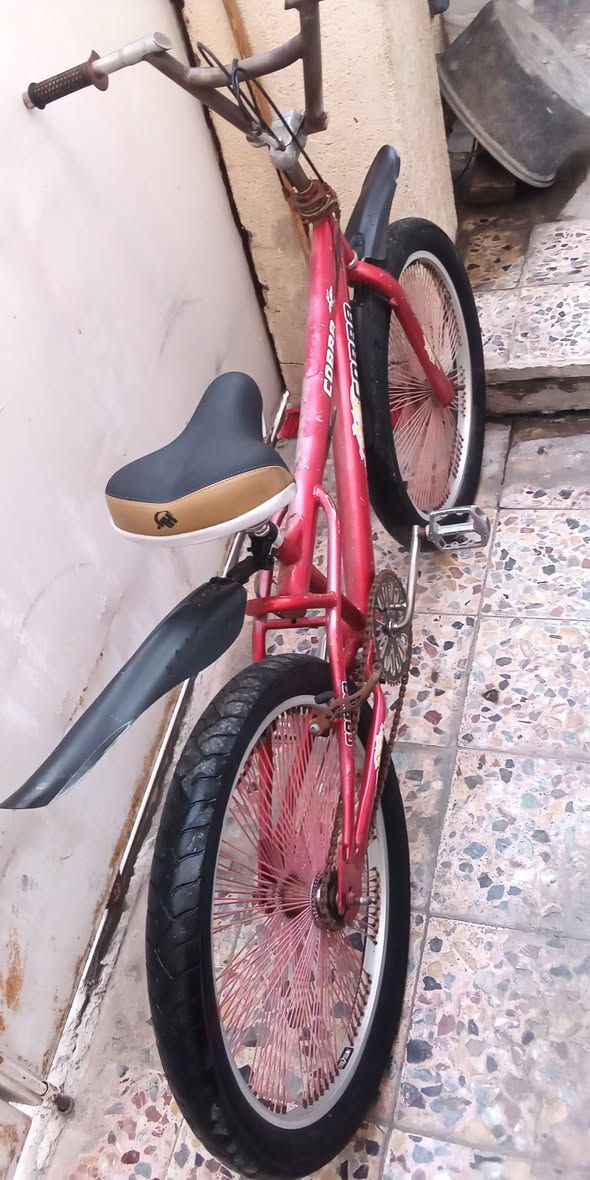 سلام عليكم عندي باسكل BMX للبيع كامل المواصفات مابي عطلات كله جاهز الابريك مالته بايدر جاملغ جدد كله كامل تايراته حجم 20 السعر80 وبي مجال حك الجيه العنوان بغداد الري الرقم ***********
