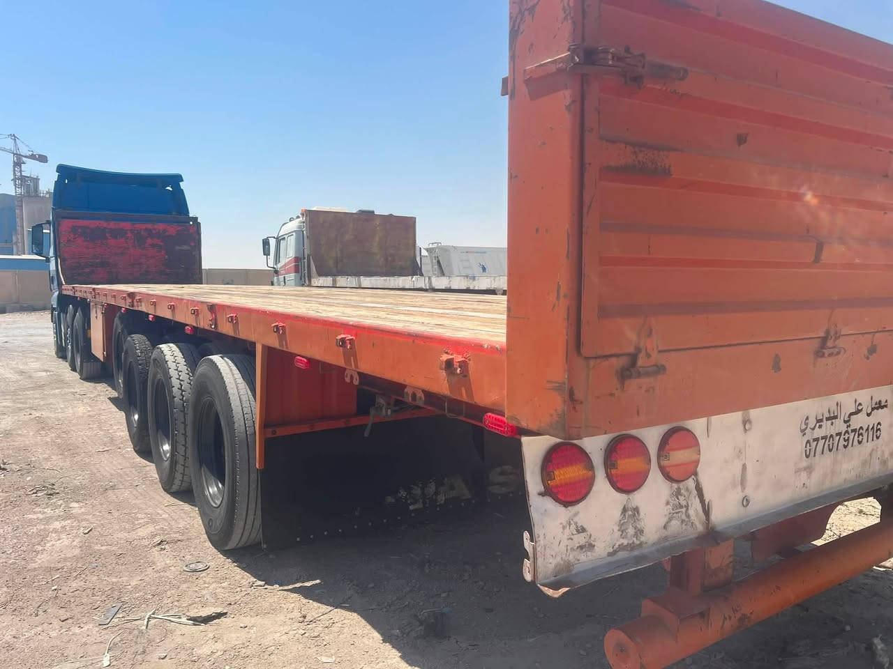 السلام عليكم
عربانه اوربيه للبيع 

شاصي عريض عربانه حماله 

جوبلس جبير 

طول 13,60

مكفوله من كسر والباج  تخم تاير حجم 11 أر 

أربع محاور اثنين رفاع واثنين ثابت 

السعر 65 بيهه مجال مكان العربه ميسان 

للاستفساراتصل عله الرقم *********** ابو سجاد 

ملاحضه اني مكلف بالنشر ماجاوب خاص تفاصيل موجوده يعجبك السعر خابر وتدلل
