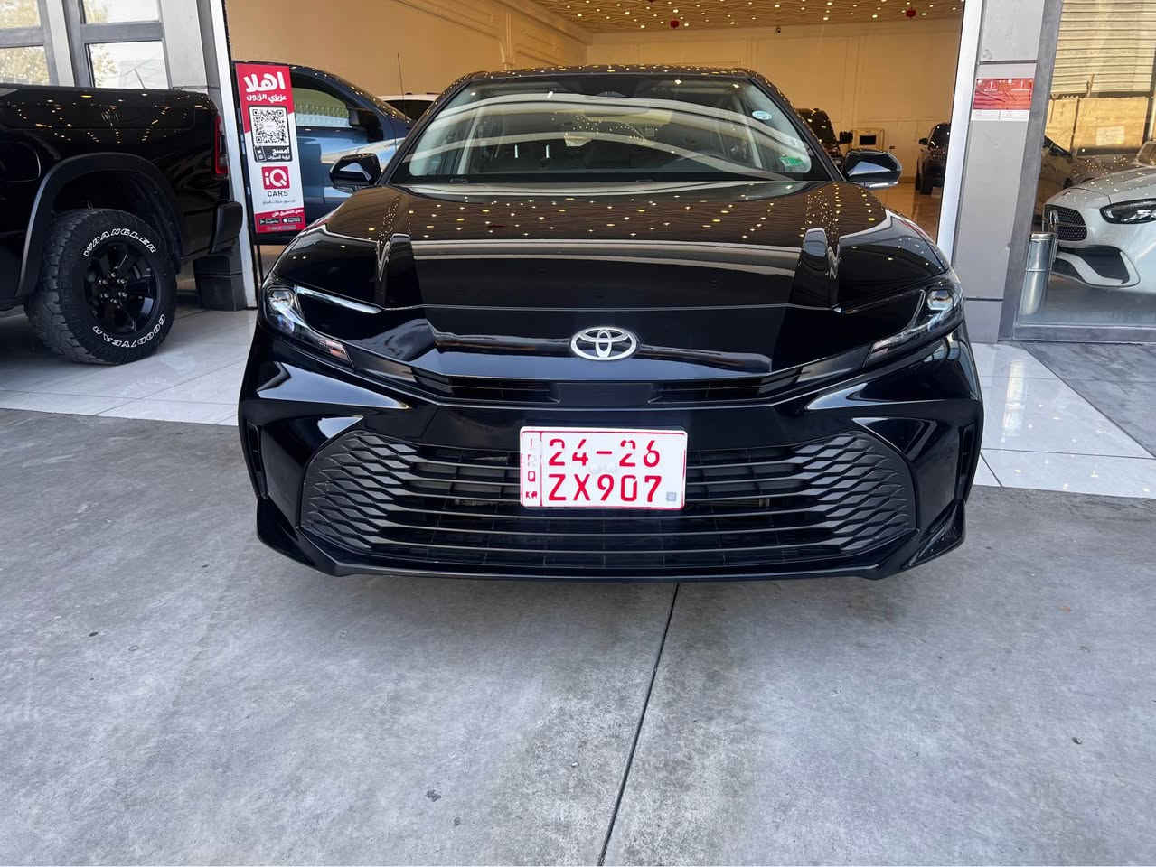 TOYOTA CAMRY LE 2025 
کلین تایتڵ 
بۆ سعر ژمارە تەلەفۆن 
*********** أربيل, العراق

نص مكتوب في الصور:
- اهلا عزيزي الزبون امسح لوحة السيارات حمل التطبيق الان iQ CARS