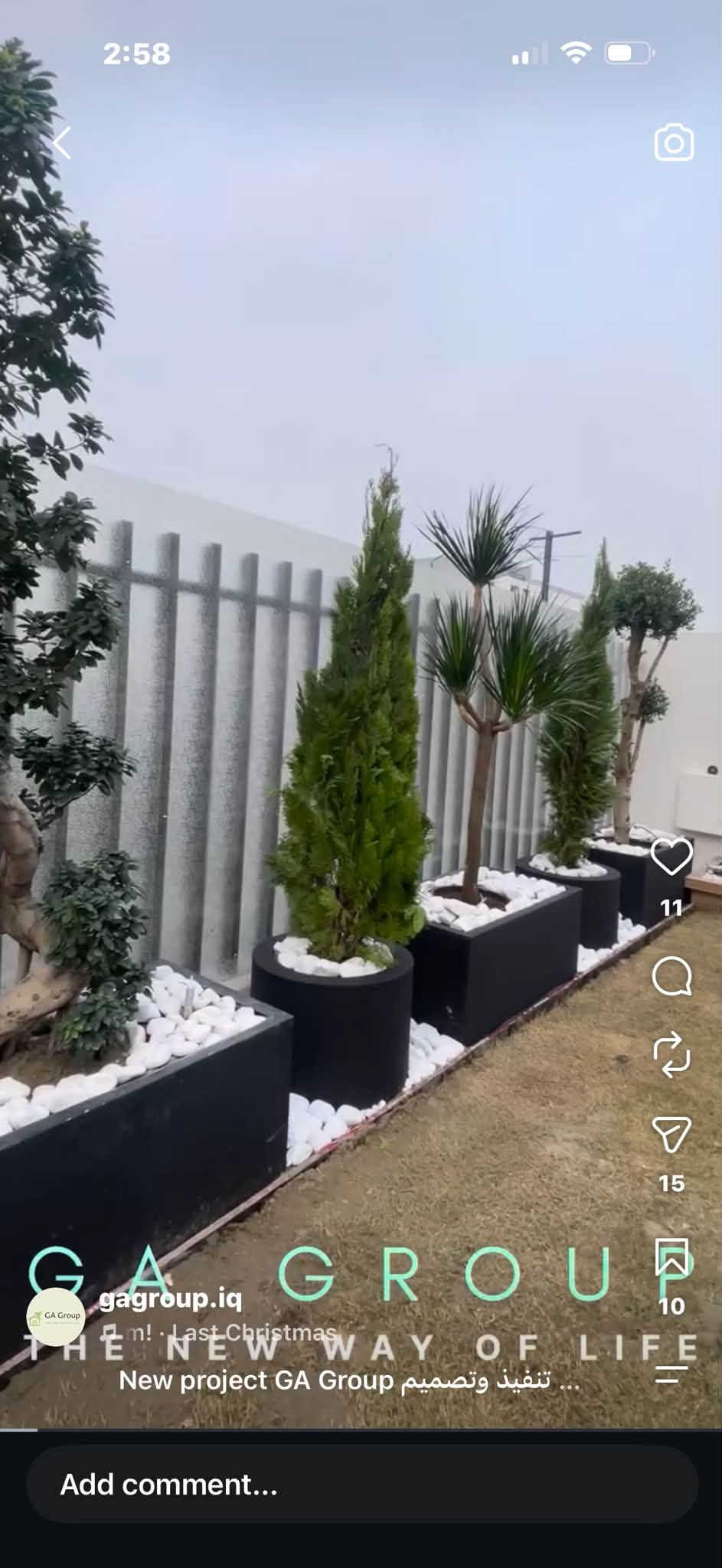 السلام عليكم
بما انو الجوو بدا يصير حلووو وبدا موسم نرجع نعتني بلحديقه حتى نسوي كعدات ولمات بلحدائق 

شركة خاصه بتصميم وتنفيذ الحدائق وشلالات نافورات وكذلك جلسات خارجيه 

الخدمات الي توفرها الشركه :

🌱 تقليم وترتيب النباتات
🌿 قص وتهذيب الثيل
🌳 تنظيف وتنسيق الأشجار والشجيرات
💧 فحص وتنظيم منظومة الري
🌸 إعادة تأهيل المساحات المتضررة
✨ وتنظيف وترتيب الحديقة بالكامل

خلّي حديقتك ترجع خضراء ومرتبة وتفتح النفس 💚

📩 للحجز والاستفسار راسلونا
على الرقم
***********
***********
G Group Landscape
نحوّل مساحتك الخضراء إلى مكان تحب تقعد بيه 🌿

https://www.instagram.com/gagroup.iq?stkn=MXQwcDB5cGdoOGF0aQ==

اتركمم مع الصور

نص مكتوب في الصور:
- 13 3 1 14 5 GA GROUP gagroup.iq THE NEW WAY OF LIFE حين تلتقي فخامة العمارة بجمال ... Add comment...
- 2:57 18 9 2 7 GA Group gagroup.iq The way of life حين تلتقي الفخامة العمارة بجمال ... Liked by nada.a.moh and 17 others Add comment...
- 2:57 44 1 2 14 4 GA GROUP gagroup.iq Coming soon جانب من اعمالنا #landscape LIFE Add comment...
- 2:58 64 2 1 7 9 gagroup.iq GG_Lina - ياليل Garden day #landscape ... Liked by ronza__boutique and 63 others Add comment...
- Ga Group The new way of life
- 2:58 gagroup.iq BBA The Winner Tal شركه جي اي كروب لتصميم وتنفيذ الحدائق ... The new way of life Liked by ronza__boutique and 10 others 11 2 2 Add comment...
- 2:58 gagroup.iq 11 15 10 GA GROUP THE NEW WAY OF LIFE Last Christmas New project GA Group تنفيذ وتصميم...
- 2:58 11 15 10 gagroup.iq Wham! - Last Christm... New project GA Group تنفيذ وتصميم New project GA Group ... Add comment...
- 2:59 23 23 10 gagroup.iq obno$ - edamame (fe Outdoor BBQ THE NEW WAY OF LIFE Liked by nooralhuda_alobaidy and 22 others Add comment...
