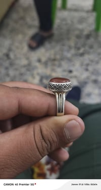 خاتم • عقيق يماني • صياغة يدوية