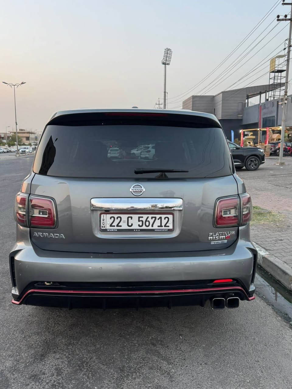 ﷽
‏ NISSAN ARMADA 2018 SL
نيسان (ارمادا 2017) فول مواصفات بلاتينيوم
فول مواصفات ١/١ 

◽️محرك ( V8 5.6L ) ثمانية سلندر
🔷
‎🔷سياره فول مواصفات واحد على واحد
🔷محرك _(5.6L)-(v8)
🔹گير محرك بشرط جديد كله على وضع بيلادي

▫️سيارة نيسمو  بالتنينViP 🔥

◽️سيارة بيها ( قطعتين  بونيد جاملغ  سكن  )
🔹سيارة جديد حيل حلوه  نضيفة
🔹سيارة داخل و خارج كل جديد كل على وضع شريكة

◽️مواصفات
🔹( بصمة  - داخل مش مشي  - خمس كاميرات - رادار أمامي و خلفي - رادار جانبي - تشغيل عن بعد - صندوق شفت - ٧ راكب  - كشن و ستيرن خزن -تبريد مركزي - حصاص أمامي و خلفي - لايت ليد و زينون - داخل فورميكا -  بعد )

◽️محرك كير  بشرط مامفتوح
سياره حيل نظيفه كلشي علي بلاد لوك
بسميً السنويه بشرط تحويل و غرامة 
سياره مابيها دينار مصرف كامل من كل نواحي

◽️نظافه ١٠٠٪؜ كامل سيرفس بدون نقص و بدون مصرف سياره اي نقص مابيها 
4 أيطارات جديدة تاير و ويل نيسمو  جديد 

نفس اليوم /تحويل و كالة مبأشر 
مكان / اربيل 
◽️سعر 💵_ 175 $🔥🔥
◽️موبايل☎️ 
*********** أربيل, العراق

