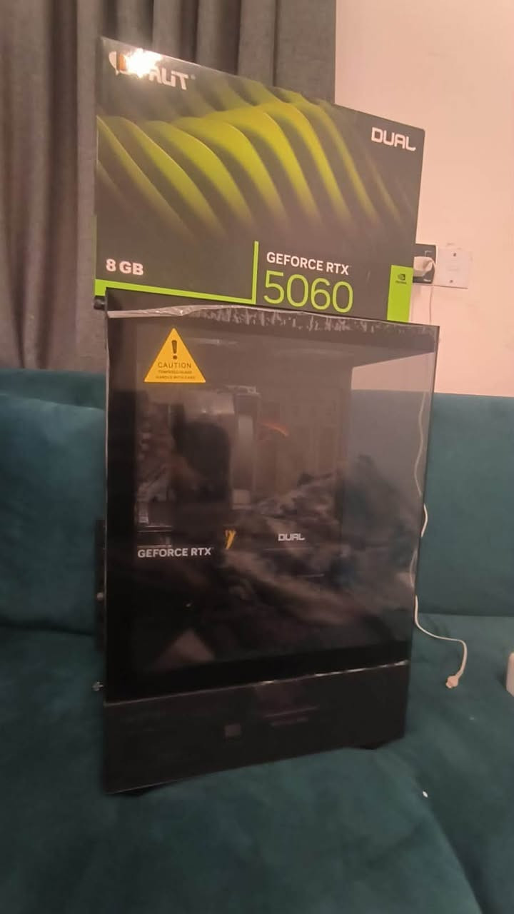 تجميعه 5060  8G.    Rtx.      سعر مليون و 250   ضمان ينتهي 2027/3
‏R5.  5500
‏B550. Onda
‏Ram.  16.  8*2.   3200 
‏ Rtx.   5060.  8G
‏PSU.  G50w. 
‏Case  sama 332. 1
‏M.2 1t

مكاني بغداد الدورة. ***********
 واتساب 
جديدة بعدها
