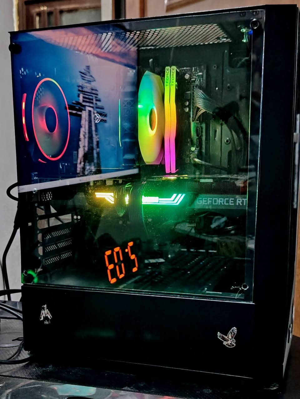 تحية طيبة للجميع.
متوفر كيس كيمنك للبيع 
السعر مليون ٢٥٠ الف

CPU I5 14400F 10 CORE 16 THERADS 
M. B GAGBAYTE B760M D2H DDR4
COOLER CPU 120M XIGMATEK RGB
RAM 8X2 16GB DDR4 3200MHZ TFORSE 
GPU RTX 3070 TI OC ZOTAC X3FAN RGB 
POWER 650 W FULL MODELER XIGMATEK
CASE BLACK XIGMATEK X4 FAN RGB
SSD 512 GB LEXAR

مكاني موصل توصيل موجود
للتواصل *********** واتسب

