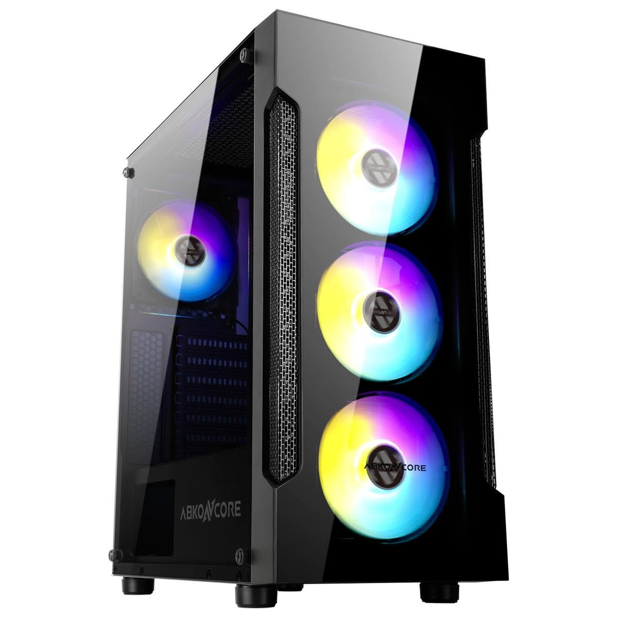 كيس ABKO NCORE G10 Black - 4 RGB Fans للبيع بسعر 60$وبيه مجال وبيه ثلاث مراوح اماميه و وحده خلفيه ***********
