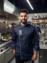 يونيفورم مطاعم • تطريز شعار • مقاسات S-3XL