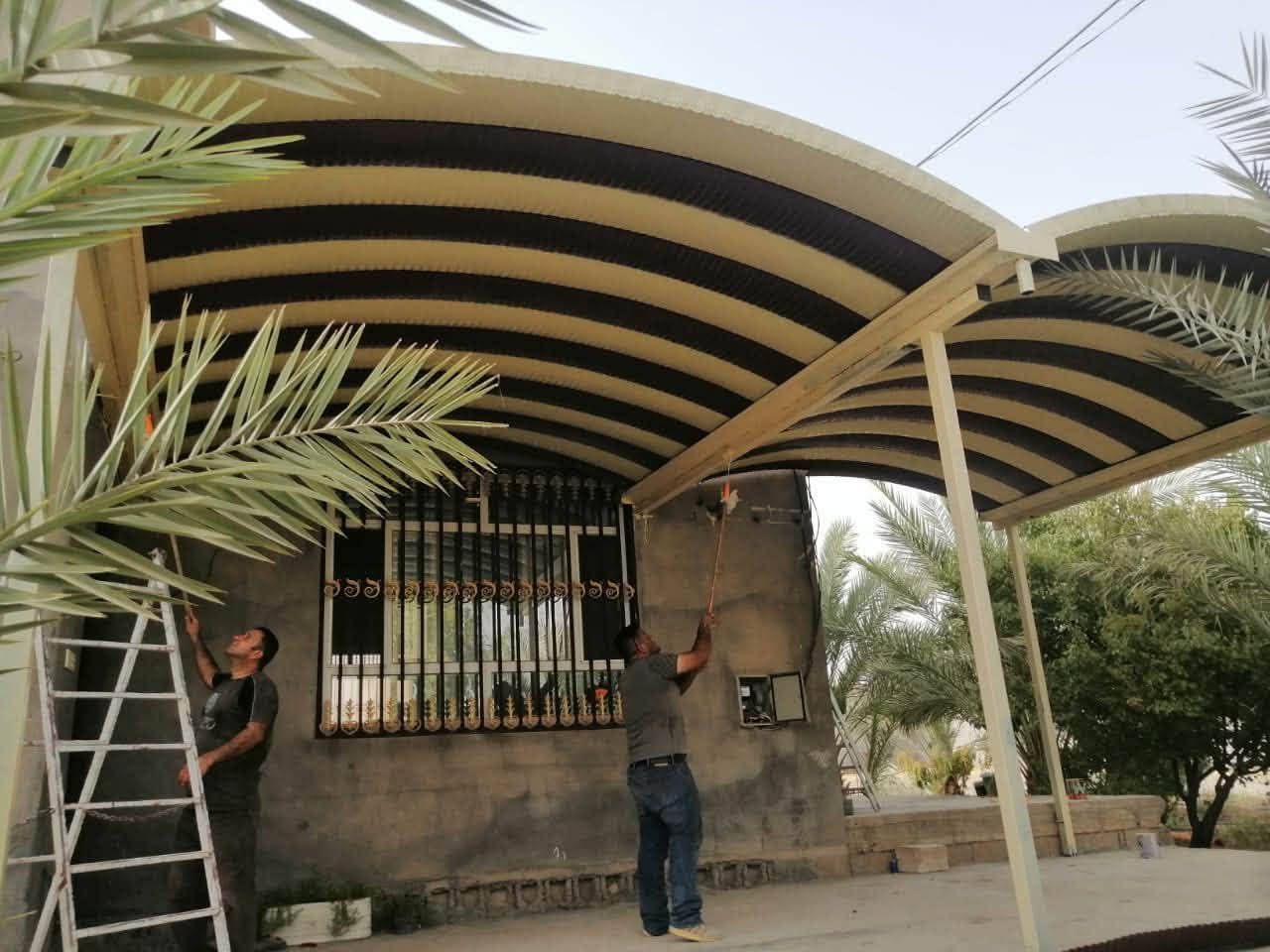 سقايف كي سبان
السواقي ٢ ملم 
البواري تركي ٢ ملم 
مده العمل يوم واحد فقط
صبغ حراري 
ضمان ٥ سنوات حقيقي 
الاسعار حسب حجم السقيفه 
خابرنه على قياساتك واحنه نكولك شكد تكلفك
. 
***********ملاحضه خانقين فقط
