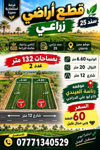 أرض زراعية • سند ٢٥ • رئاسة العيدي