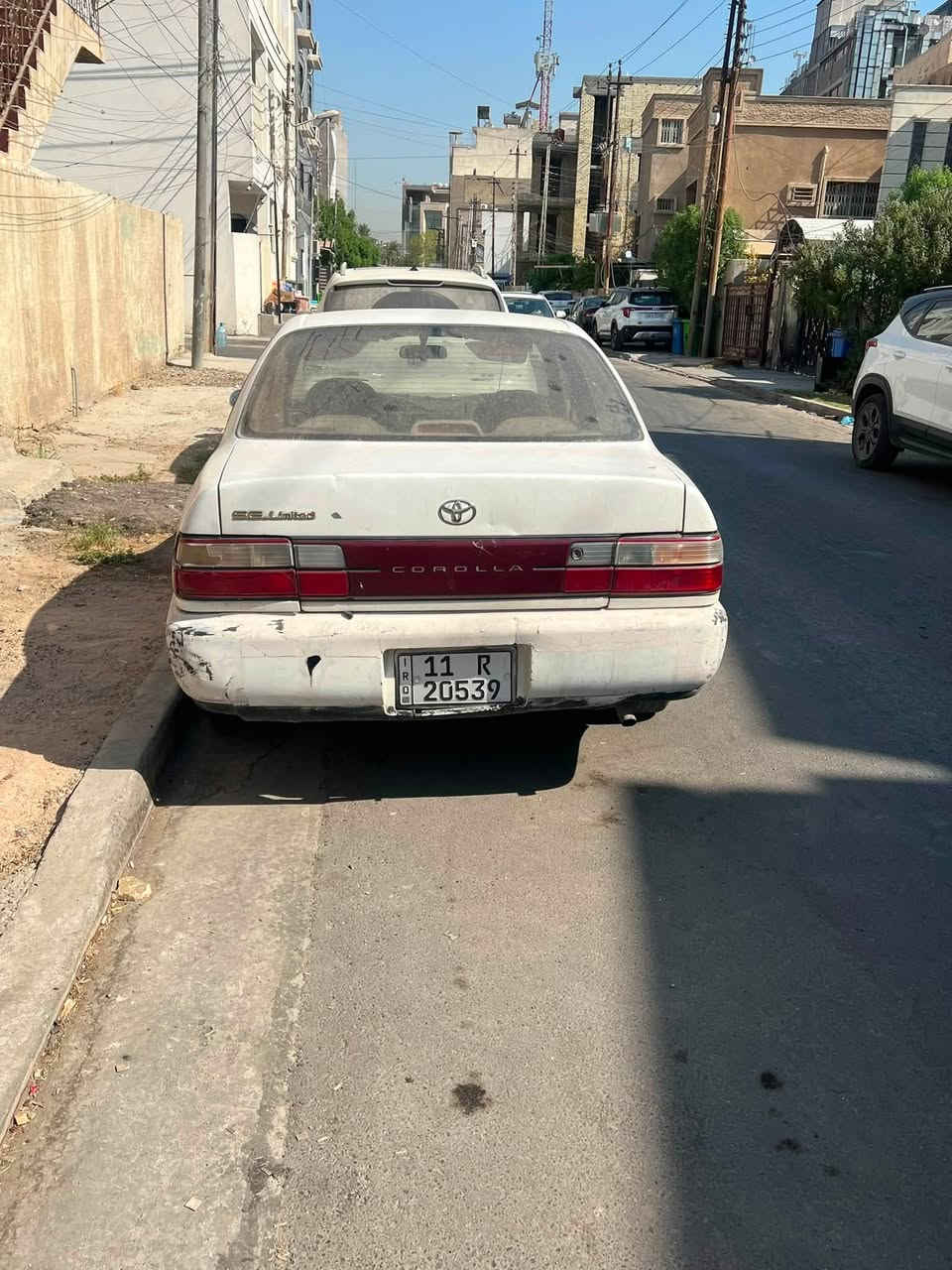 السلام عليكم من رخصت الادمن كورلا 1994بلادي مكفوله من الضربه والصبغ تحويل غسق الامارات صارلهه 15سنه عد شخص كير مكفول محرك بي رنكات السياره متروكه وشغاله كلشي مبيهه صدر خلفي امامي جديد كهربائيات كلهه شغاله تبريد بي فيوز فقط داخل نضيف تخم تاير جديد السياره يحتاجلهه بعض الملاحضات 
بسمي ثاني يوم تحويلهه 
رقم دولي جديد سنويه ماساقطه جديده 
السعر 48وبيها مجال بسيط مكاني بغداد المنصور 
وهاذا رقمي 
***********
