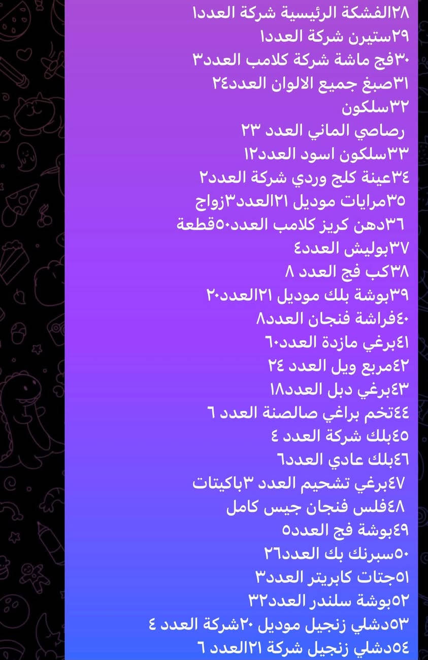 السلام عليكم غراض تكتك للبيع تصفية محل اغلب الغراض نواعم مكتوب جوة بصور الغراض الباقية والسعر منختلف علية جوة سعر الجملة ابيع شلع كل الغراض شلعة وحدة مكاني بغداد الثعالبة شارع البانزين خانة رقمي ***********بي واتساب
