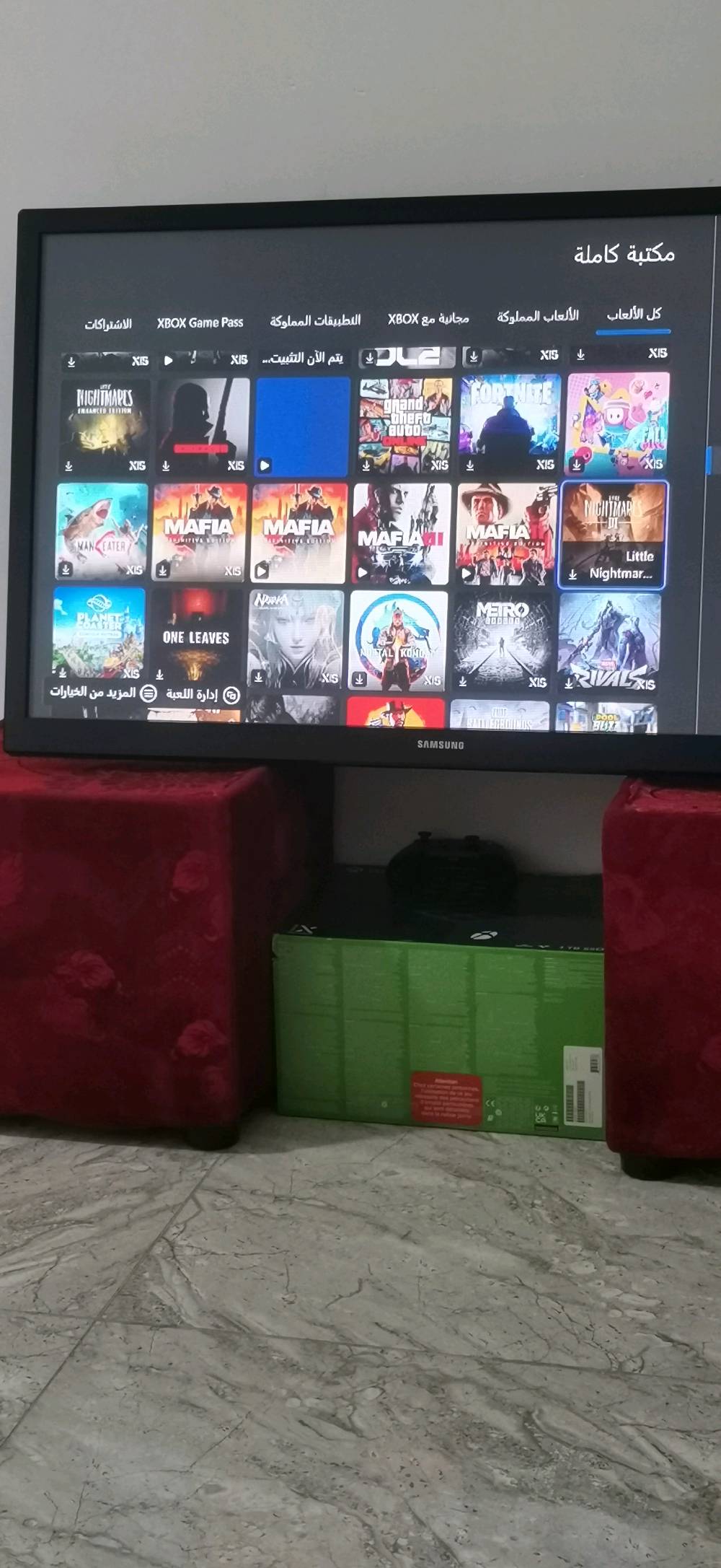 اكس بوكس سيريس اكس مستعمل نظيف جدا كامل ملحقاته الاصلية رجاءاً شاهد الوصف وراسلني اكس بوكس سيريس اكس مستعمل نظيف جدا كامل ملحقاته الاصلية مال الجهاز مع الكارتونه  مع ثلاث حسابات حساب مشترك خاص بي بيس21 وثنين حسابات بيهن 53 لعبة مثل ماموجودات بالصور ابرز الالعاب
Fc26+25
Red dead
Tekken7+8
رزدنت ايفل
رعب
Gta +online 
Gta online
Mafia جميع الاجزاء
Call of duty
مع بقية الالعاب الموجوده
جهاز نظيف مع جوستك الاصلي وبيهن بطاريات يعاد شحنهن اصليات مال البلي الاصليات مع جوستك اصلية سعره 100 الف قبل شهر ونص ماخذه والوصل موجود مالته والكارتونه مع بطاريه شحن  الجهاز سعره 800 الف قفل قفل قفل مكاني البصرة الجزيره باب الهوئ الرابعه
راسلني واتساب مراسلة *********** والمايعرف بالاسعار مال الالعاب لايكسر بالسعر ويراسلني لان هذه سعره قفل رجاءاً والجهاز تجي وتفحص وتشوفه وتدلل ولو بي تاخذ عيوني السعر قفل رجاءاً

/.    ملاحظة ابيع ويه الحسابات لان الحسابات ناسي معلوماتهن الله شاهد ورسولة ف لحد يكلي بدون حسابات وسعره غالي اليعرف بالألعاب يدري هذن بيش وشكد يكلفن والله العظيم معه جوستك ثانيه مشتريه ب100 الف قبل شهر ونص جوستك اصليه موجوده بالصور مع بطاريه شحن ومع باتريات يعاد شحنهن متواجد واتساب فقط ***********
سعره قفل سبب البيع عندي اقصاد ومحتاج وماكدر انزل بعد قفل 

شرط الجهاز شخط مابي ووين مايعبجك اخذه فحصه اذا مفتوح او مصلح او تعبان وين مايعجبك وانا بالخدمه متواجد واتساب راسلني والي يكول غالي خويه صح بس اذا ماتعرف راسلني وادزلك اسعار الالعاب الي بي وشكد يكلفن وشكد مكلفاتني وانا بخدمتك صح تشتري من محل صح ارخص ويجوز تلكا حتئ ب700  بس ويا جوستك وحده و ما ويا اي لعبة فقط جهاز وجوستك وملحقاته
