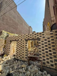 تم على بركة الله ختم الطابق الارضي  لموقع المنصور رقم (4) على ارض بمسا...