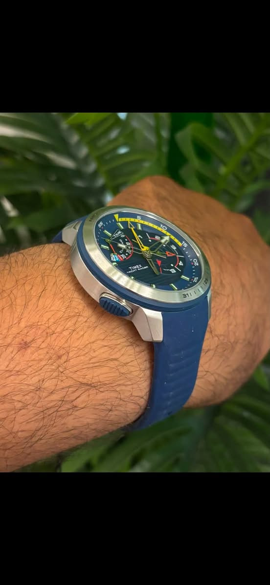Timex Intelligent Quartz Yacht Race
تايمكس اصلي متسابق اليخوت موديل مميز تصميم الماني
حجم كبير جديدة لوك مع العلبة الاصلية
------------------------------------
_گرونوگراف (ستوب ووج)ثنائي الاتجاه
_عداد تنازلي مع تحديد الوقت المطلوب 
     للوقت فيعطي منبه عند انتهاء الوقت المحدد
_الكيس ستانلس ستيل
_عرض للتأريخ بطريقة مميزة
_القطر 46مم
-مقاومة للماء💧
_عقارب وارقام فسفورية مصيئة في الظلام 

سعر الساعه ١60 دولار 

للاستفسار خاص او الاتصال 
***********
