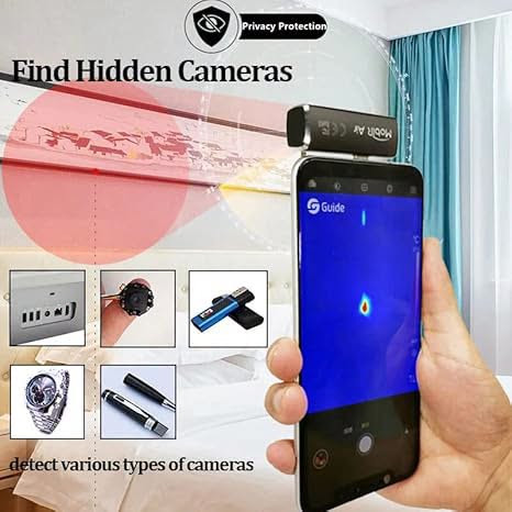 لا توجد تفاصيل

نص مكتوب في الصور:
- Guide Thermal Imager For Mobile Phone Mobir Air Resolution: 120*90 Android & iPhone(iOS)
- Privacy Protection Find Hidden Cameras detect various types of cameras