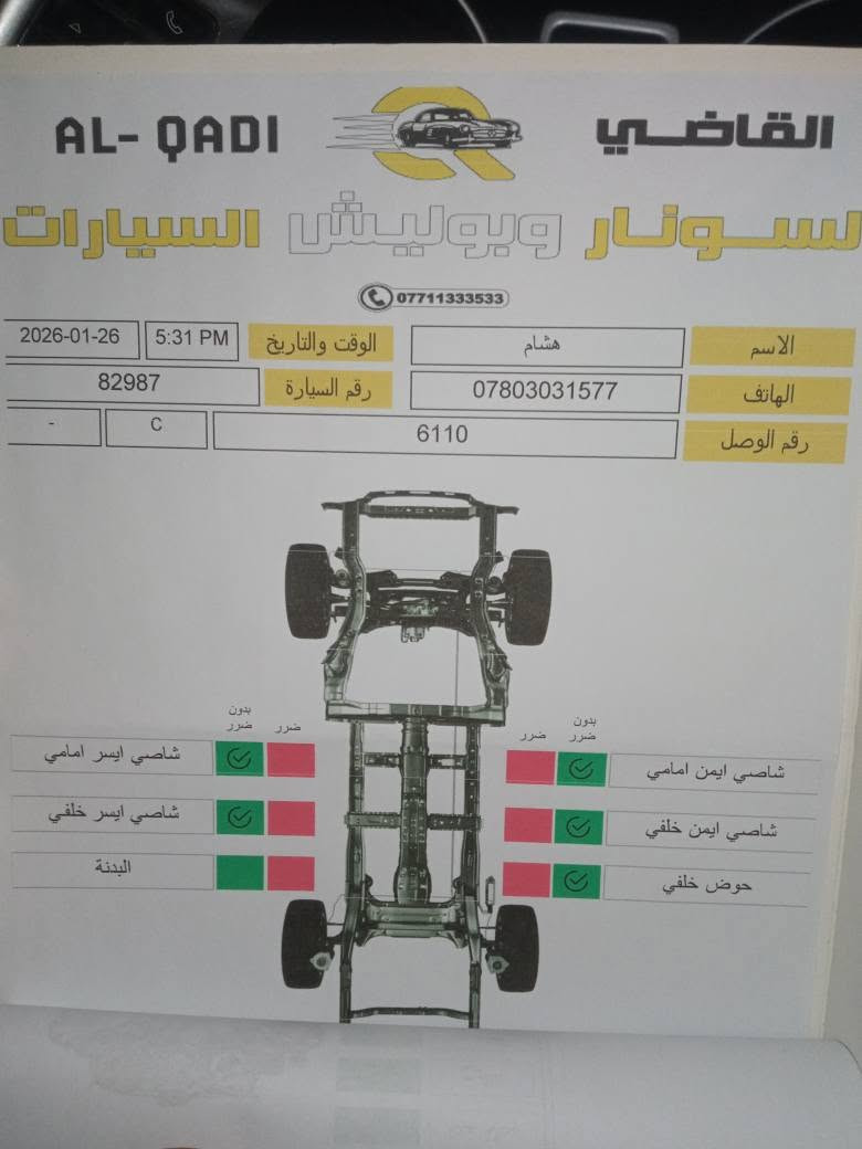 دودج جورني موديل 2016  .
محرك. 2400
سبعه راكب . 
رقم انكليزي بابل .  السيارة بأسمي 
السنويه ل29. والهزه جديده بشهر ال5
التبريد قطعة وحده. ومنضومه جديده 
حداده جديده. كير محرك مامفتوح 
تخم تاير  باتري . ماء زيتي.  استخدم بانزين محسن  لسياره    
السياره نظيفة ومانقصه شي  
حادث سياره  بنيد وچاملغ بدون دواخل.  وبيه الباب الخلفيه الجهه اليمنه صبغ اثر طخه خفيفه. 
سونار موجود  لسيارة 
السعر 111. وبيه مجال 
اعتذر ما اروس بيع فقط. 
الشراي خل يتصل و بيه خير ويدلل ***********
مكان السياره بابل حلة, بابل

نص مكتوب في الصور:
- أدخل نص