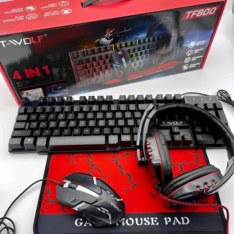 T-WOLF TF800 – طقم ألعاب 4 في 1
🎮 T-WOLF TF800 | Gaming Combo 4-in-1
كل أساسيات الـGaming Setup بطقم واحد 🔥
⌨️ Keyboard
• 104 مفتاح
• إضاءة LED بثلاثة ألوان
• USB 2.0
• كابل 1.45m
🖱️ Gaming Mouse
• 1200 DPI
• 3 أزرار
• إضاءة LED
• USB 2.0
• كابل 1.35m
• عمر الأزرار حتى 2 مليون ضغطة
🎧 Gaming Headset
• درايفرات 40mm
• تردد 20Hz – 20kHz
• مقاومة 32Ω ±10%
• كابل 1.75m
• منفذا 3.5mm
🖱️ Gaming Mouse Pad
• 30 × 25 سم
• سطح فائق النعومة
• قاعدة مانعة للانزلاق
• قماش + مطاط
🔥 4 قطع أساسية في طقم واحد — مناسب للألعاب والاستخدام اليومي
السعر /30الف
للطلب او استفسار عبر خاص او انستا Turab_Store او رقم ‎***********
توجد خدمة توصيل لجميع المحافظات 5,000