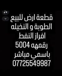 قطعة أرض • الطوبة والنخيلة • رقم ٥٠٠٤