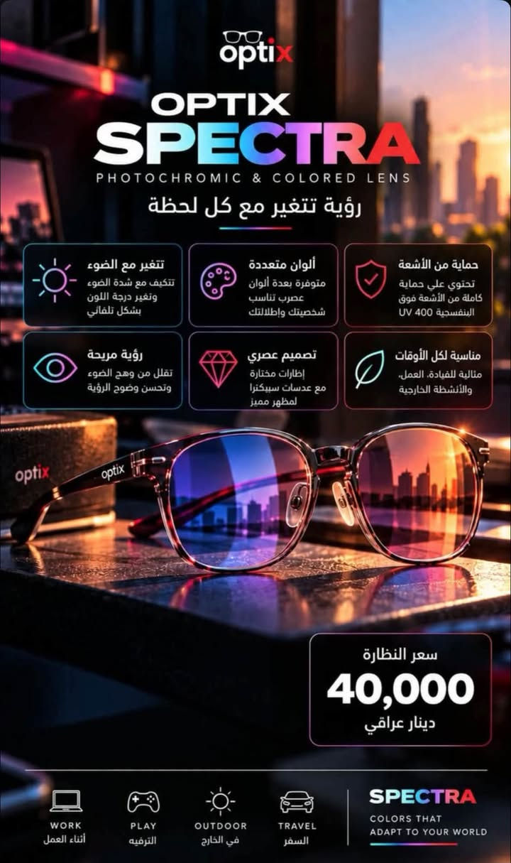 عدسات لوميكس • عدسات سبيكترا • تقليل الضوء الأزرق