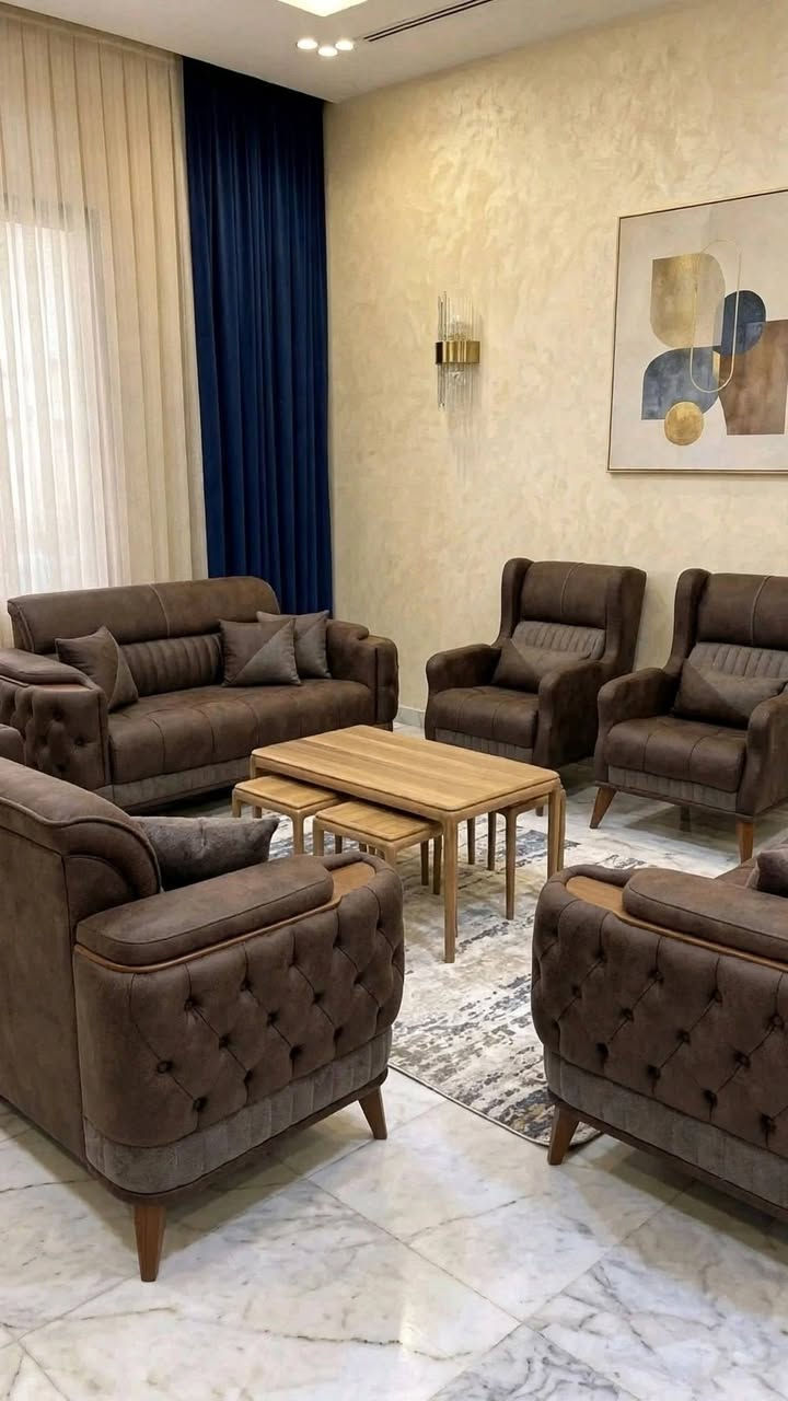 عرض لمدة  اسبوع 😍😍
تخم عراقي مودرن تركي عشر مقاعد خمس قطع السعر750

10مقاعد 750
9مقاعد 650
8مقاعد 600
7مقاعد 550
6مقاعد475
5مقاعد 450

خمس قطع اثنين كبيرة ثلاثيه وحده وسط ثنائية و كرسيين مع كوشات عدد 6
جميع الالوان متوفره
توصيل داخل بغداد مجاني 
اطراف 15

خشب 18مل
 انواع الاقمشه متوفر 
الاسفنج مميز اول مضغوط علو الاسفج 8سم 

❇️قياسات القنفات ❇️
190سم  القنفه الكبيرة ام ثلاث مقاعد 
150 سم القنفه الوسط ام مقعدين 
75 سم  الكرسي

العمق الكلي للتخم  75 سم عرض المقعد الصافي
ضمان حقيقي للامانه 5سنوات 

❌❌❌لا تدفع المبلغ اذا  اجاك يختلف عن الصورة❌❌❌

للحجز ارسل
 الصورة 
والاسم 
ورقمين موبايل
والعنوان
على الخاص
الي يريد طبله سعرها 50

قماش صوره

التوصيل خلال 4ايام فقط

***********
