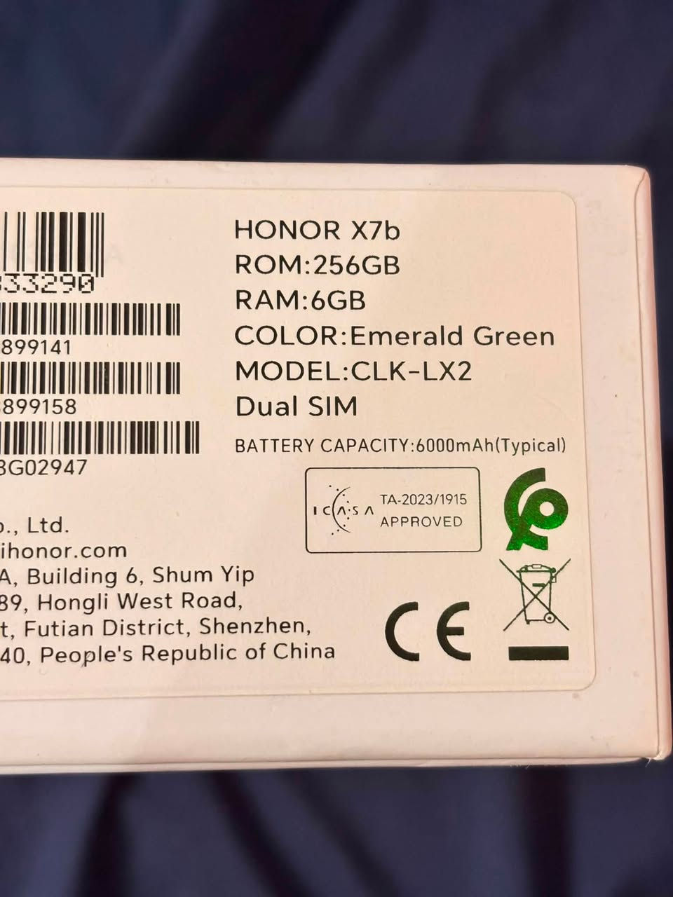 السلام عليكم ورحمة الله وبركاته 
Honor X7b 
ذاكره256
نضيف 
سعره 85 قفل
للاستفسارات 
***********
مكاني ذي قار سوق الشيوخ
