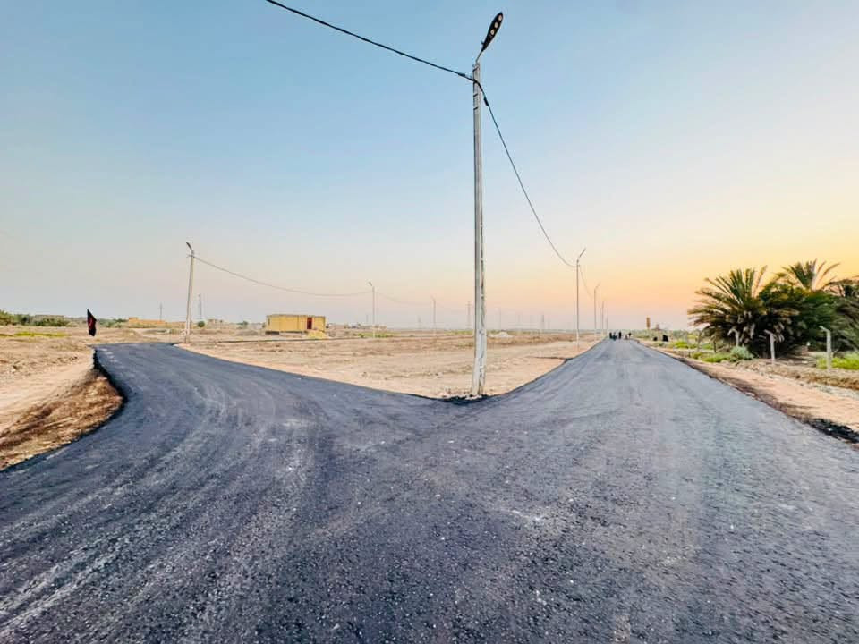 عروض إلى أهالي سماوة قطع أراضي في مجمع البشائر السكني طابو زراعي سند ٢٥ قرار محكمة قطعا ٢٠٠ متر ب١٢ وبيها مجال كافة الخدمات ماي وكهرباء وتبليط *********** الجربوعية الثانيه
