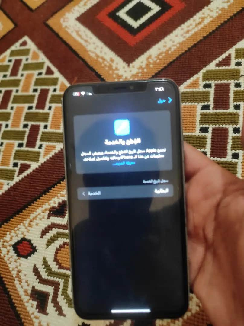 السلام عليكم أيفون اكس ماكس بلادي وتر الجهاز كلشي بي شغال مابي اي نقص فقط الضهر بي كسور و مغلف الذاكره 256 البطاريه بلادي 77 ولا تصررف الكامرات فد شي السعر 175قفل متواجد فيس و اواتساب ***********

نص مكتوب في الصور:
- ٣:٤٧
- البطارية
- حالة البطارية والشحن
- رسالة مهمة حول البطارية
- حالة بطاريتك متدنية جدا. يمكن أن يبدل أحد مزودي خدمة Apple المعتمَدين البطارية لاستعادة الأداء والطاقة القصويين.
- العثور على خيارات الخدمة...
- الحد الأقصى للقدرة
- ٧٧٪
- هذا قياس لقدرة البطارية مقارنة بقدرتها عندما كانت جديدة. قد تسبب القدرة المنخفضة بتقليل ساعات الاستخدام بين عملية الشحن والأخرى.
- أقصى قدرة للأداء
- تدعم بطاريتك حاليا الأداء الطبيعي وقت الذروة.
- شحن البطارية المحسن
- للحد من استنزاف عمر البطارية، يتعلم الـ iPhone من عادات الشحن اليومية، بحيث ينتظر ولا يتجاوز ٨٠٪ حتى يحين موعد حاجتك إلى استخدامه.
- حول رجوع اسم الطراز iPhone Xs Max رقم الطراز MT552AH/A الرقم التسلسل FFMY1FQRKPH6 القطع وسجل تاريخ الخدمة الأغاني الفيديوهات ٢٠١ الصور ٣٥٧ التطبيقات ٢٣ السعة ٢٥٦ غ.ب. متوفرة ١٩٥,١٤ غ.ب. عنوان Wi-Fi F8:E9:4E:C2:9D:2E Bluetooth F8:E9:4E:BF:F8:A9 البرنامج الثابت للمودم ٧.٠٣.٠٢ SEID EID
- حول
- القطع والخدمة
- تجمع Apple سجل تاريخ القطع والخدمة، ويعرض السجل معلومات عن هذا الـ iPhone وحالته وتفاصيل إصلاحه.
- معرفة المزيد
- سجل تاريخ الخدمة
- الخدمة >