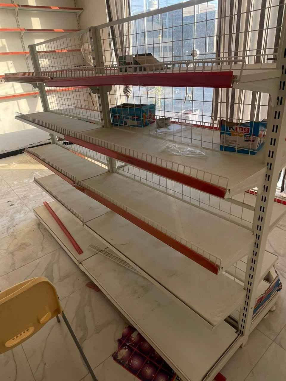 رفوف قياس ١٢٠ نضافة درجة اولى ١٠٠ بال١٠٠ عدد ٦٢ رف وسطية بطول ٢.٥ متر السعر على الرقم *********** السماوا, المثنى

