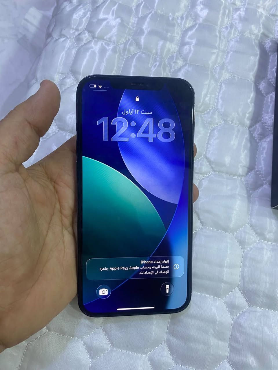 12 برو ماكس مكفول كفاله عامه 

حته خدش مابي 

بطاريه 74 بلاد 

شاشه بلاد 

وتر بروف 

سماعه لجوه ما تشتغل فقط

385 وبي مجال
مكاني بصره ***********
