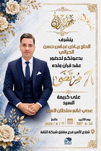 تصميم دعوة • تصوير ومونتاج • قضاء بلد