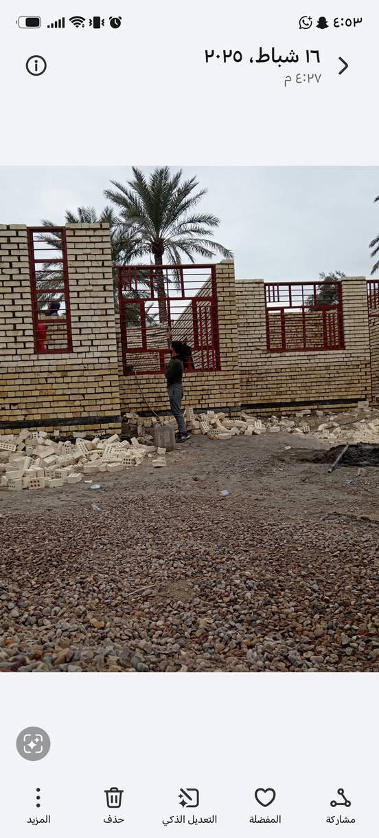 السلام عليكم الي يحتاج خلفه بناء طابوق ابلوك شغل درجة أولى الالتزام بالمواعيد اتصل وتدلل ***********
